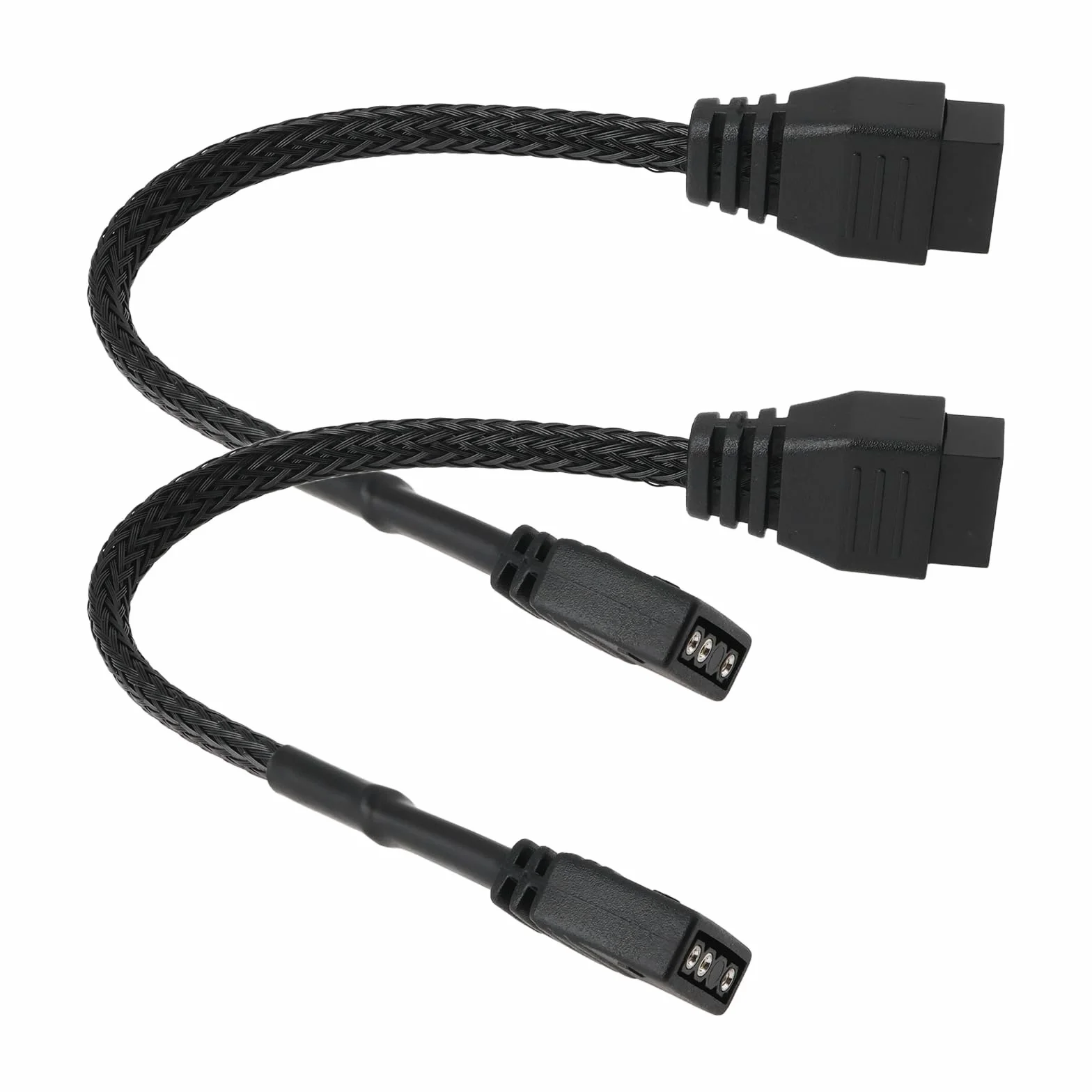 ECSiNG Adapter ARGB do płyty głównej, 3-pinowy na 4-pinowy, kabel 16,5 cm, kompatybilny z NZXT AER RGB i F120 RGB CORE