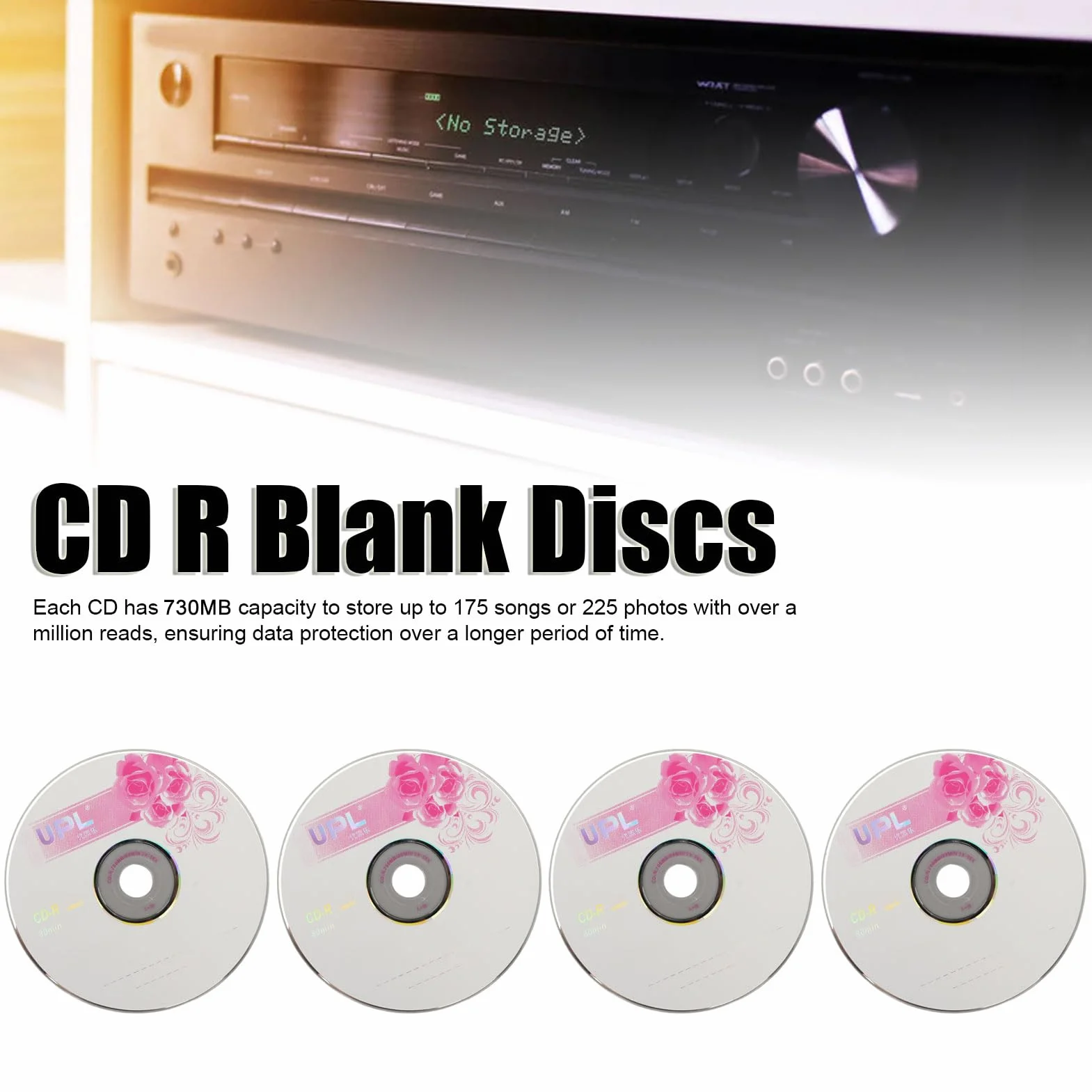 Czyste Płyty CD do Nagrywania Muzyki, Czyste Płyty CD R 52X 730MB Nagrywania o Wysokiej Wydajności, Kompatybilne z większością Napędów CD R, Idealne do Przechowywania Cyfrowych
