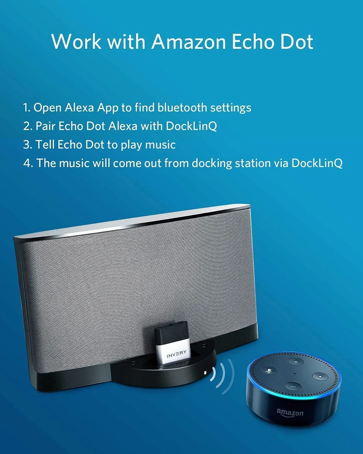 DockLinQ Adapter Bluetooth Odbiornik do domowej stacji dokującej Bose Sounddock 30 Pin iPod iPhone Music Receiver