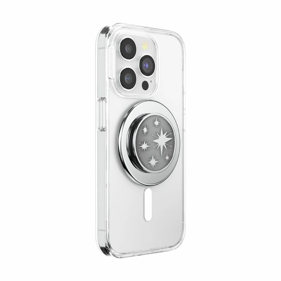 PopSockets uchwyt do telefonu MagSafe z podstawką, stojakiem magnetycznym, wymiennym blatem, bezpiecznym uchwytem do etui iPhone MagSafe, Phone & Tablet Grip - Enamel Astro