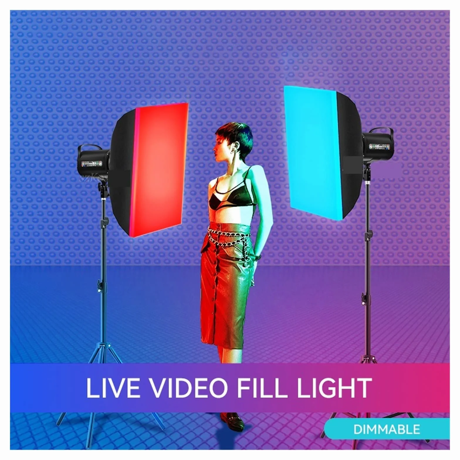 RGB COB światło led do kamery oświetlenie studyjne 1700 K-12000 K profesjonalne studio lampa błyskowa stroboskopowa mocowanie lampy do kamery wideo zdjęcie(Type A)