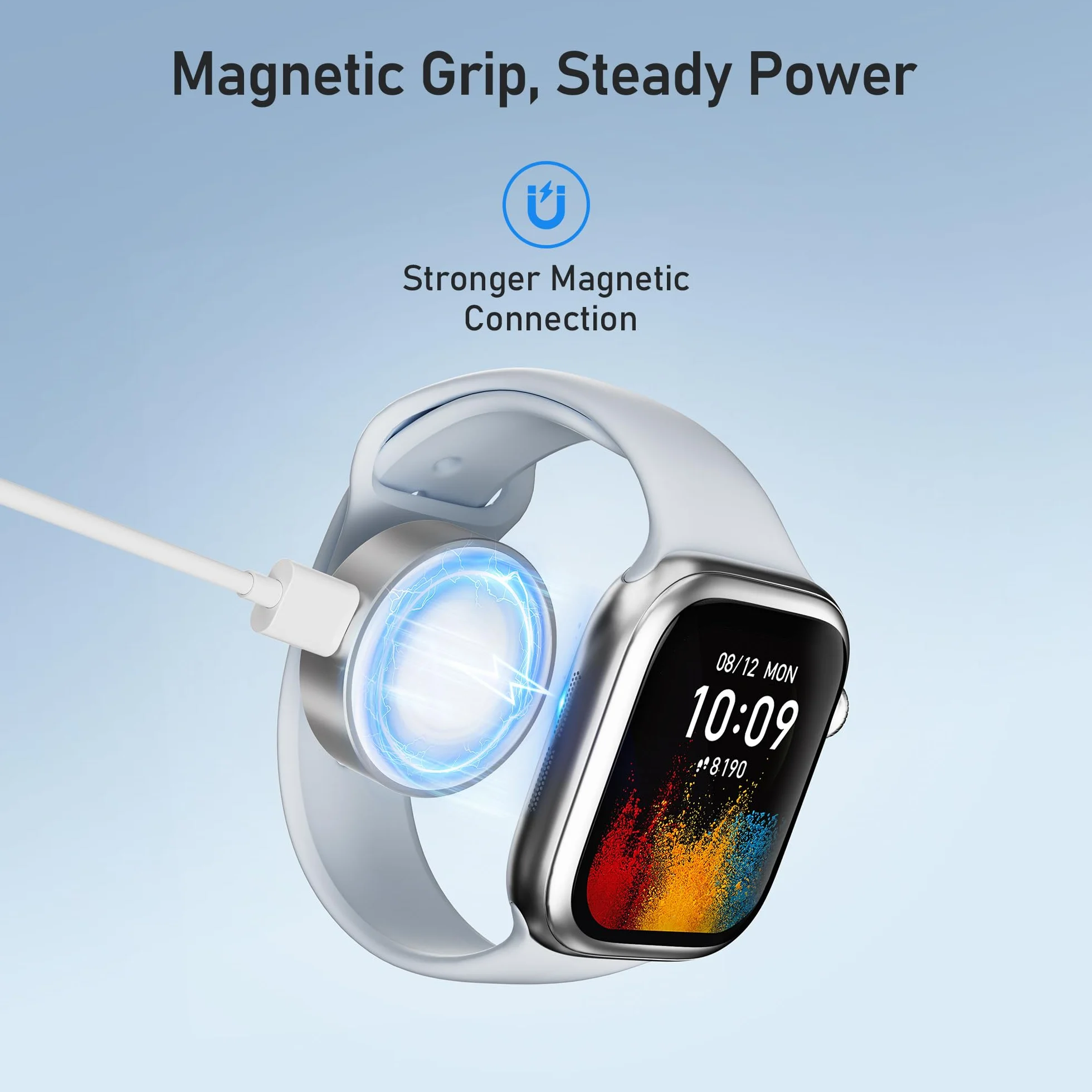 Elebase Magnetyczna Ładowarka do Apple Watch,Przenośna Bezprzewodowa Ładowarka do iWatch z USB-C & Portem Zasilania iPhone'a,Kompatybilna z iWatch Seria 11/10/9/8/7/6, Ultra 2 3, SE 2 3, 42/46/44 mm