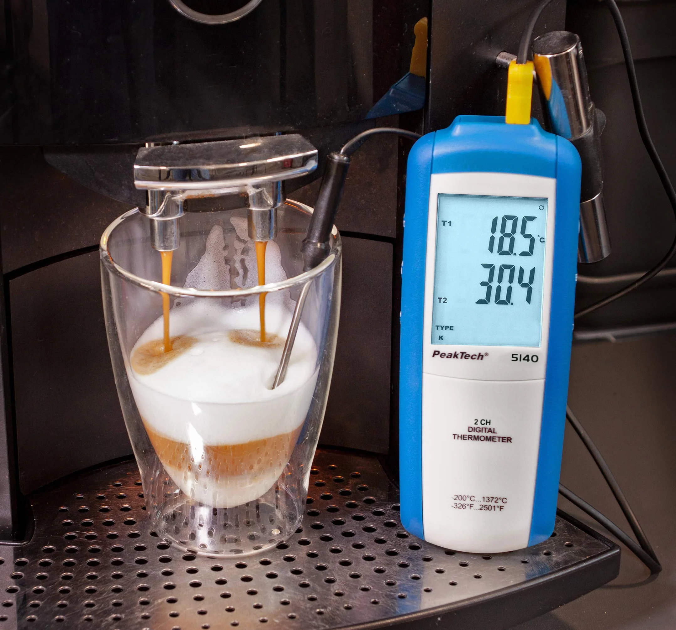 PeakTech P 5140 - Termometr Cyfrowy 2 CH, 3 1/2 cyfry, -200...+1372°C