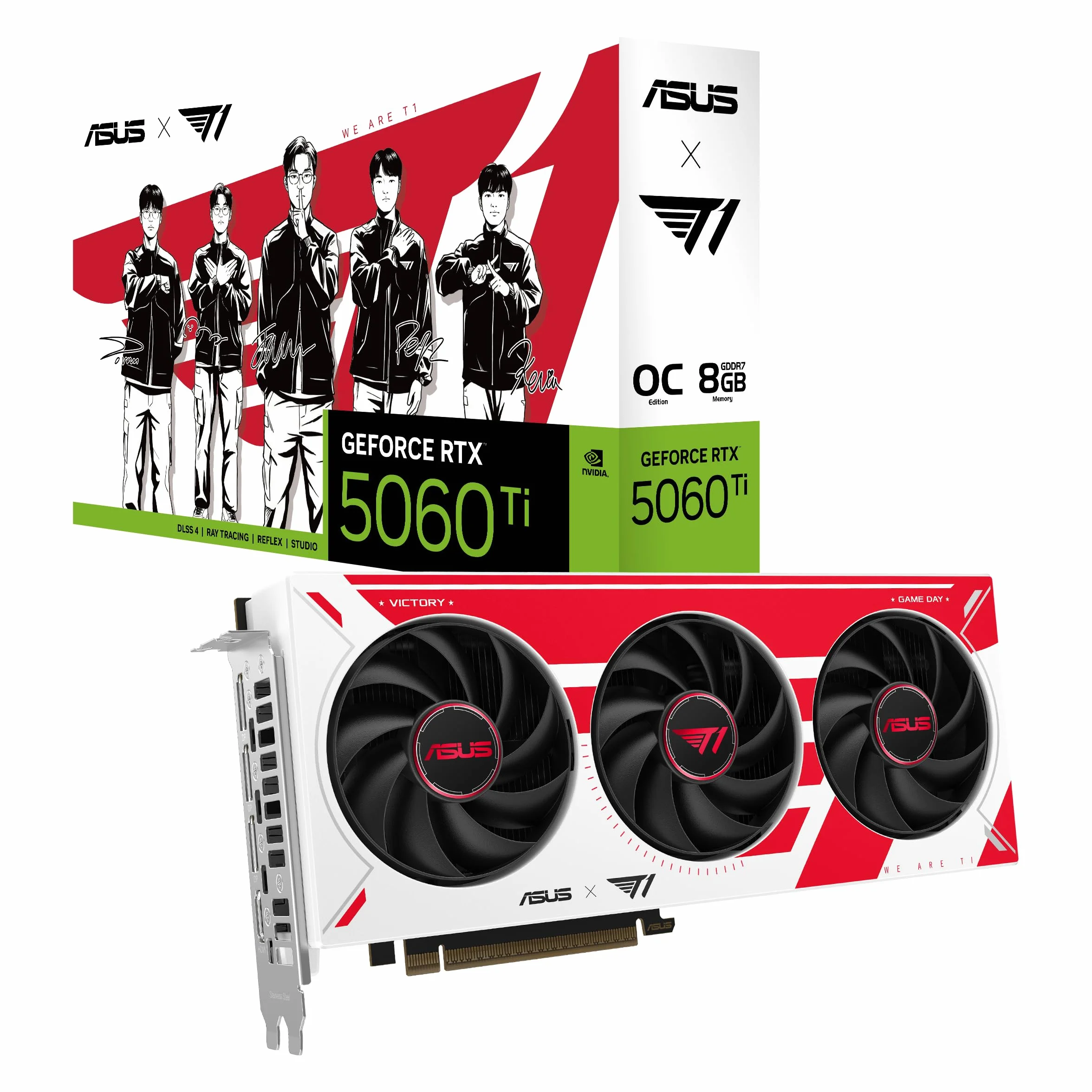 ASUS Karta graficzna T1 GeForce RTX™ 5060 Ti 8GB GDDR7 (PCIe® 5.0, 8GB GDDR7, HDMI®/DP 2.1, gniazdo 2.5, wentylatory Axial-Tech, podwójny BIOS)