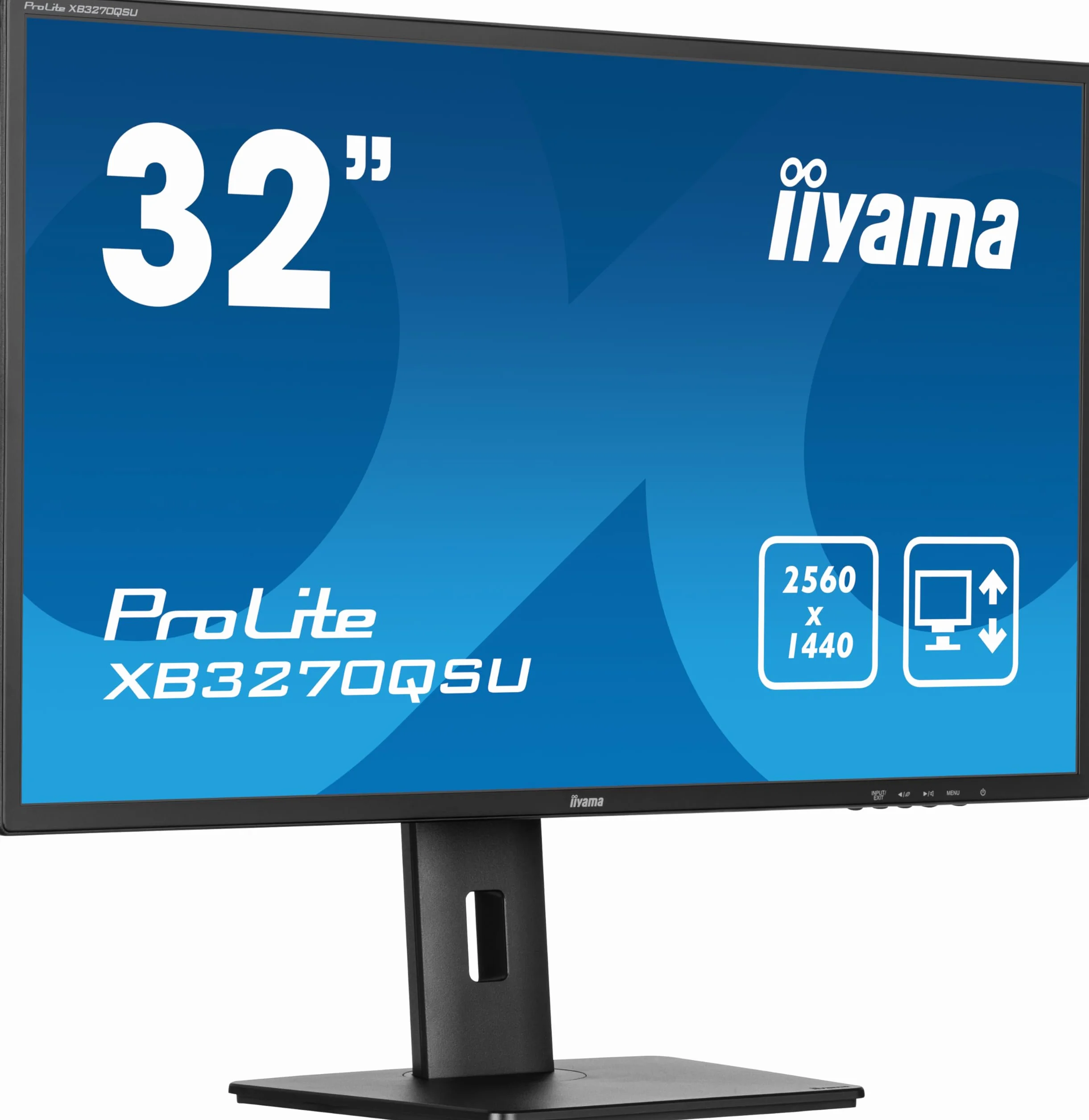 iiyama Monitor biurkowy XB3270QSU-B1, 31,5", QHD LED, IPS, 2560 x 1440/100Hz, 1H1DP, HAS, czarny