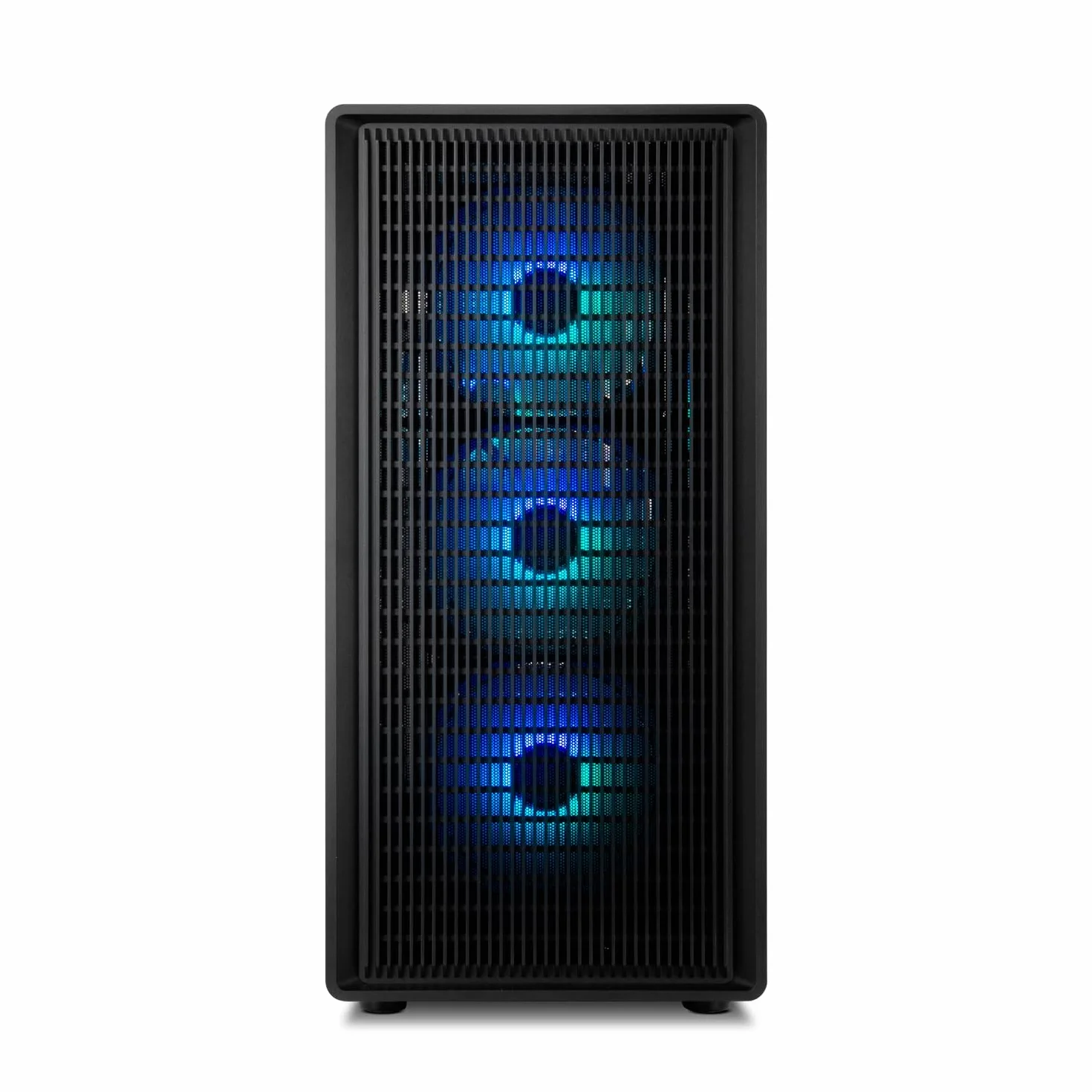 NOX XTREME PRODUCTS INFINITY IOTA – Obudowa ATX Mid-Tower | M-ATX | ITX, Zawiera 4 wentylatory ARGB 120 mm, Mesh z przodu, Hartowane szkło z boku, USB 3.0, Wsparcie dla GPU do 330 mm, Czarny