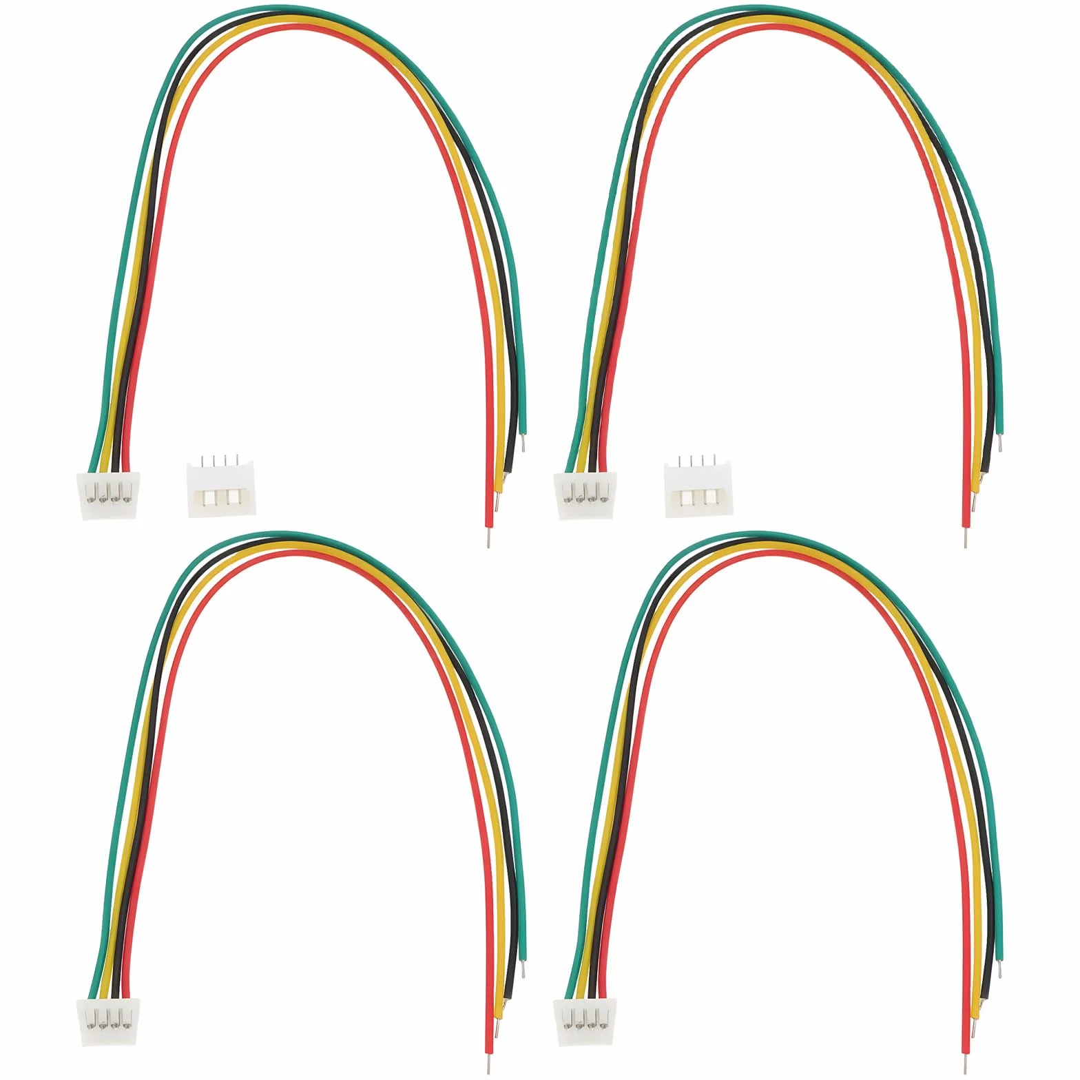 20 szt. 4-pinowego złącza Micro JST SH1,25 mm 28AWG kabel do taśm świetlnych LED, akumulatory z gniazdem