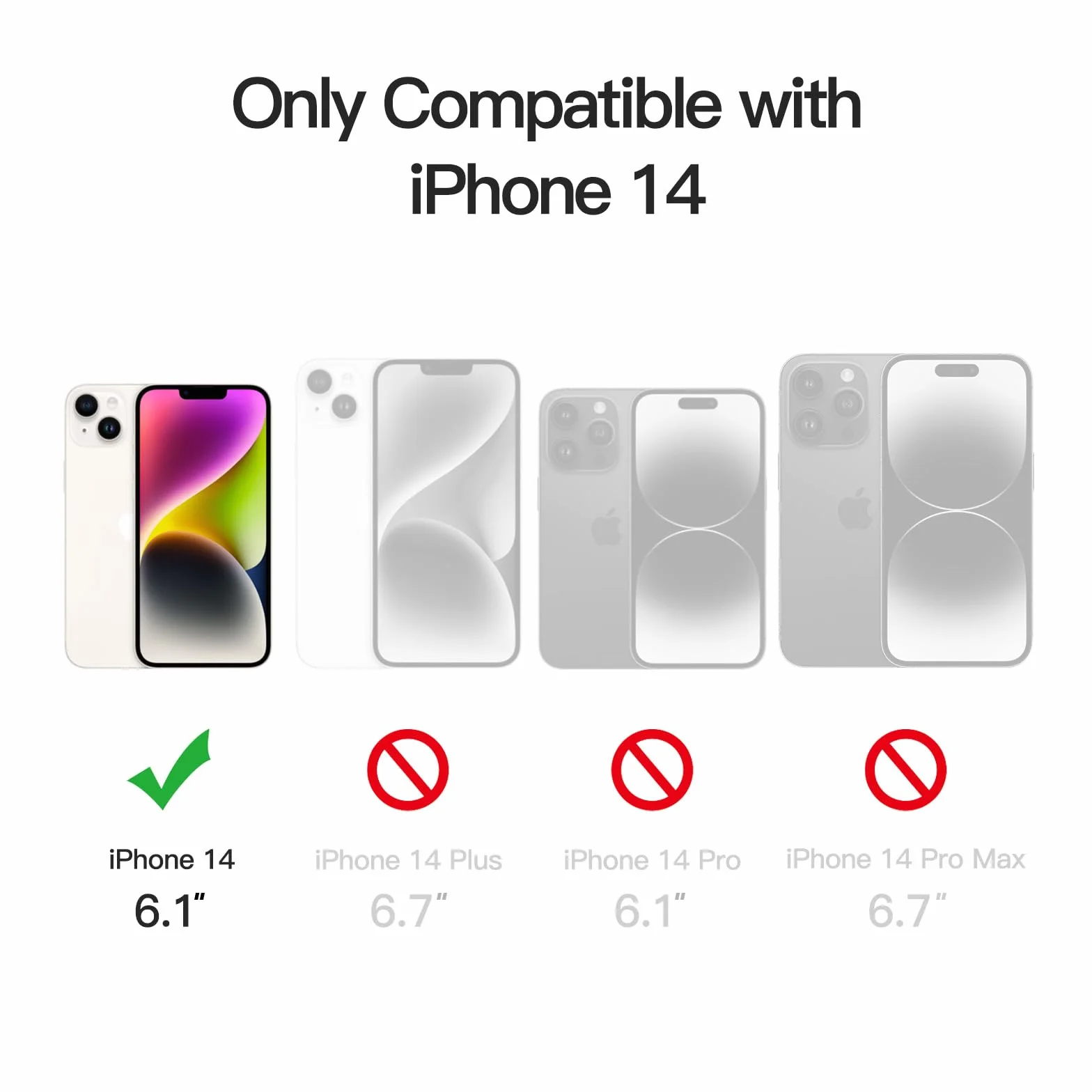 JETech Etui iPhone 14 6,1 Cala MagSafe Półprzezroczysta Matowe Szczupły Odporny na Wstrząsy Case