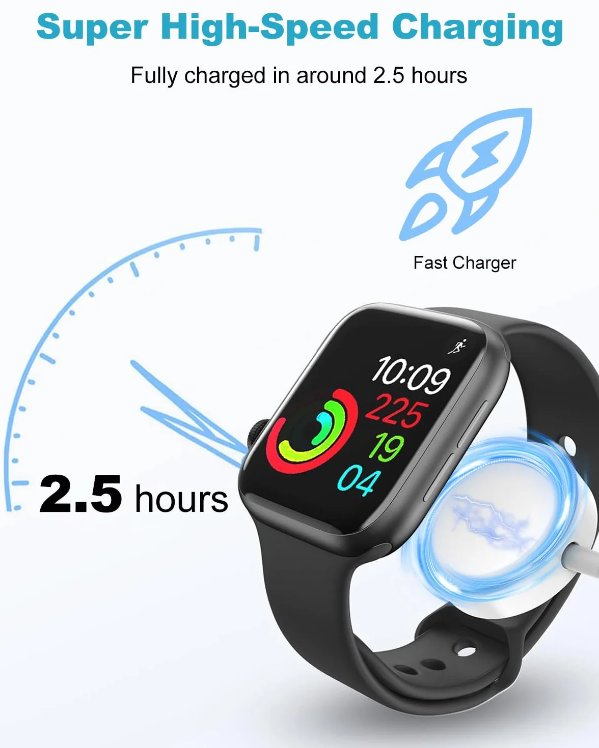 Kabel do ładowania Apple Watch, ładowarka Apple Watch 2M USB-C magnetyczna stacja dokująca, kabel ładowarki Apple Watch do Apple Watch Seria 10/9/8/7/6/5/4/3/2/SE/Ultra