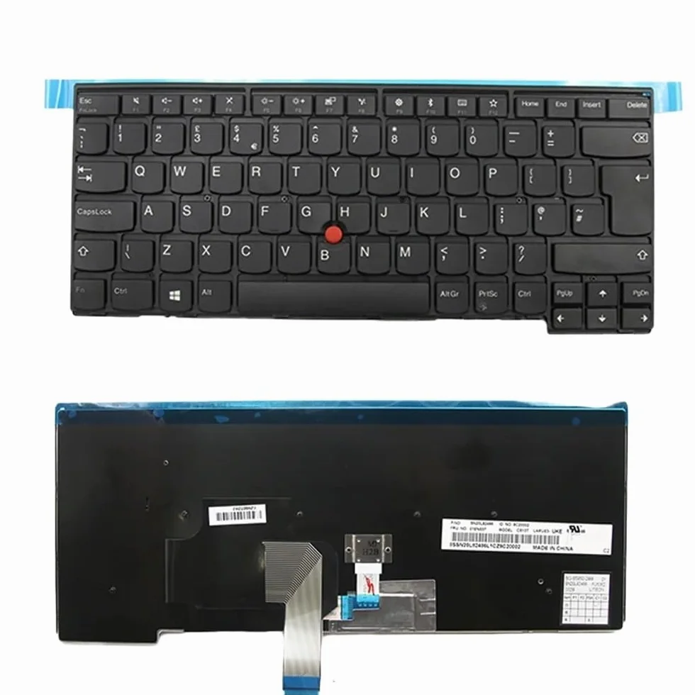 Dla ThinkPad L470 klawiatura do laptopa wewnętrzna brytyjska angielska bez podświetlenia FRU:01EN537 01EN538 części do laptopa