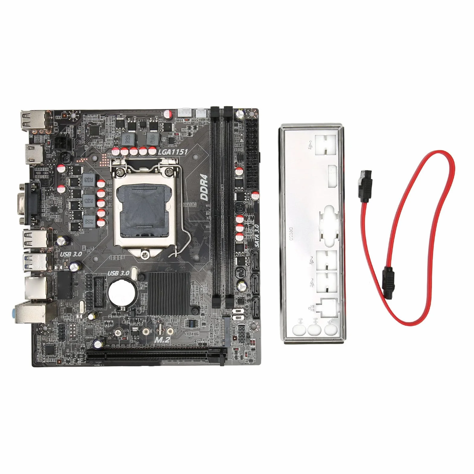 Płyta Główna H110 MATX - Obsługuje Procesory LGA 1151 6./7./8./9. Generacji, z dwukanałową pamięcią DDR4, PCIe 3.0 X16, Gniazdem M.2, VGA, USB 3.0, USB 2.0,3.0
