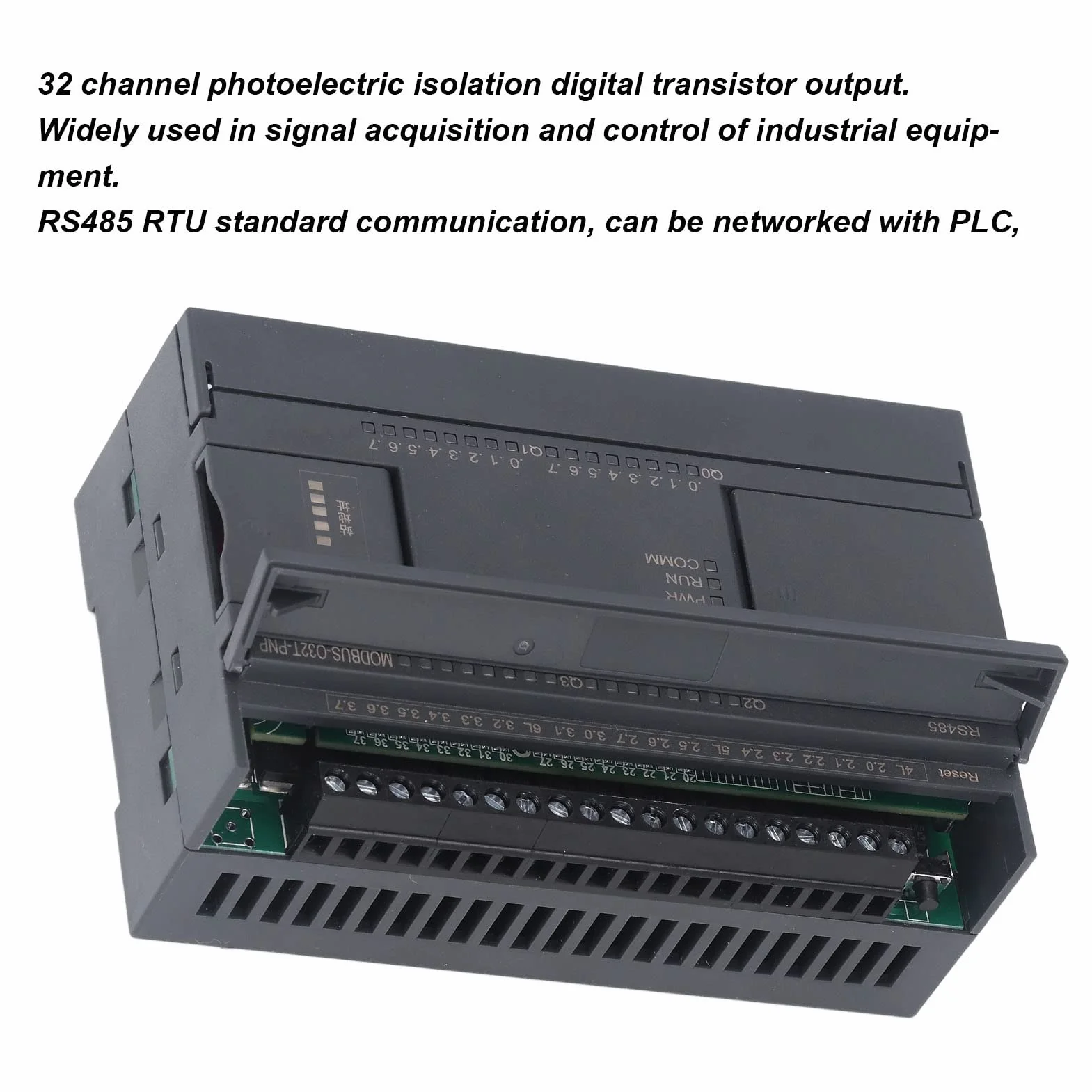 Sterownik PLC, 32-kanałowa Płytka Sterowania Przemysłowego z Wyjściem Tranzystorowym z , Programowalny Sterownik Logiczny 24 V DC do Sterowania Urządzeniami IO i Przechowywania Parametrów
