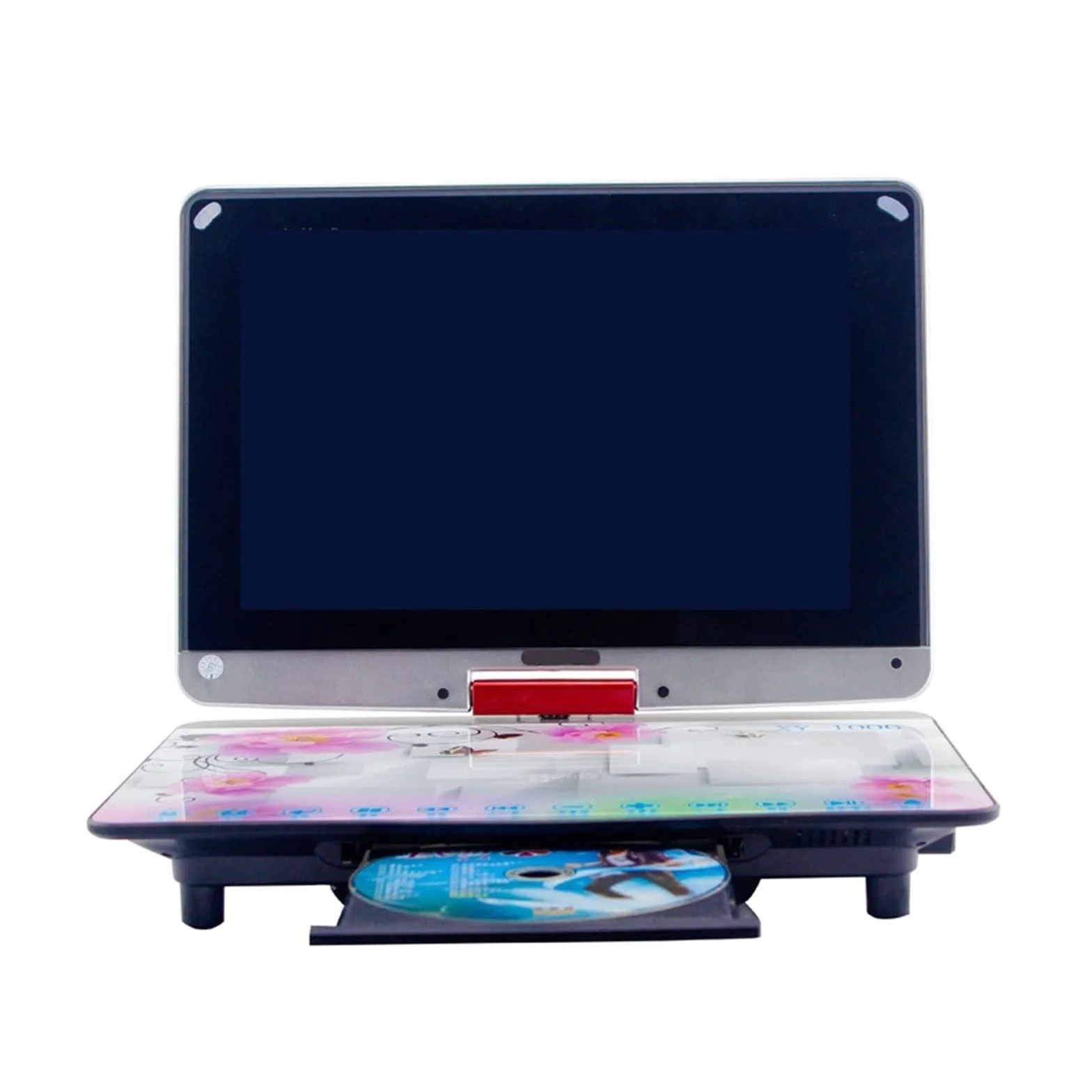 Odtwarzacz DVD do TV, Pełnoformatowy wielofunkcyjny przenośny domowy odtwarzacz DVD Obsługa telewizora Port USB Odtwarzanie kart SD i obrotowy ekran dotykowy HD do filmów rodzinnych