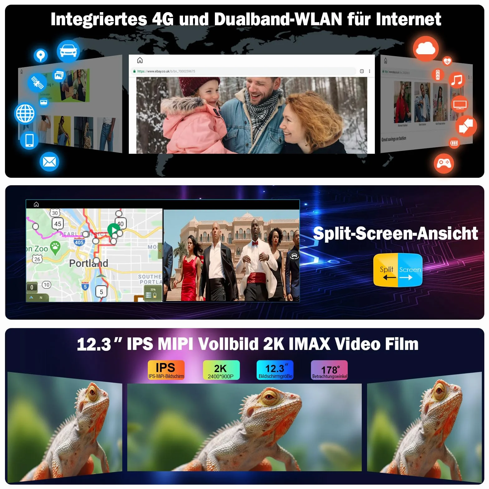 Erisin 12,3" 8-rdzeniowy 8 GB + 128 GB Android 14 radio samochodowe GPS nawigacja do BMW X5 F15 (2014-2017) NBT obsługuje IPS OEM iDrive CanBus Bluetooth 5.0, bezprzewodowy CarPlay Android Auto DAB+