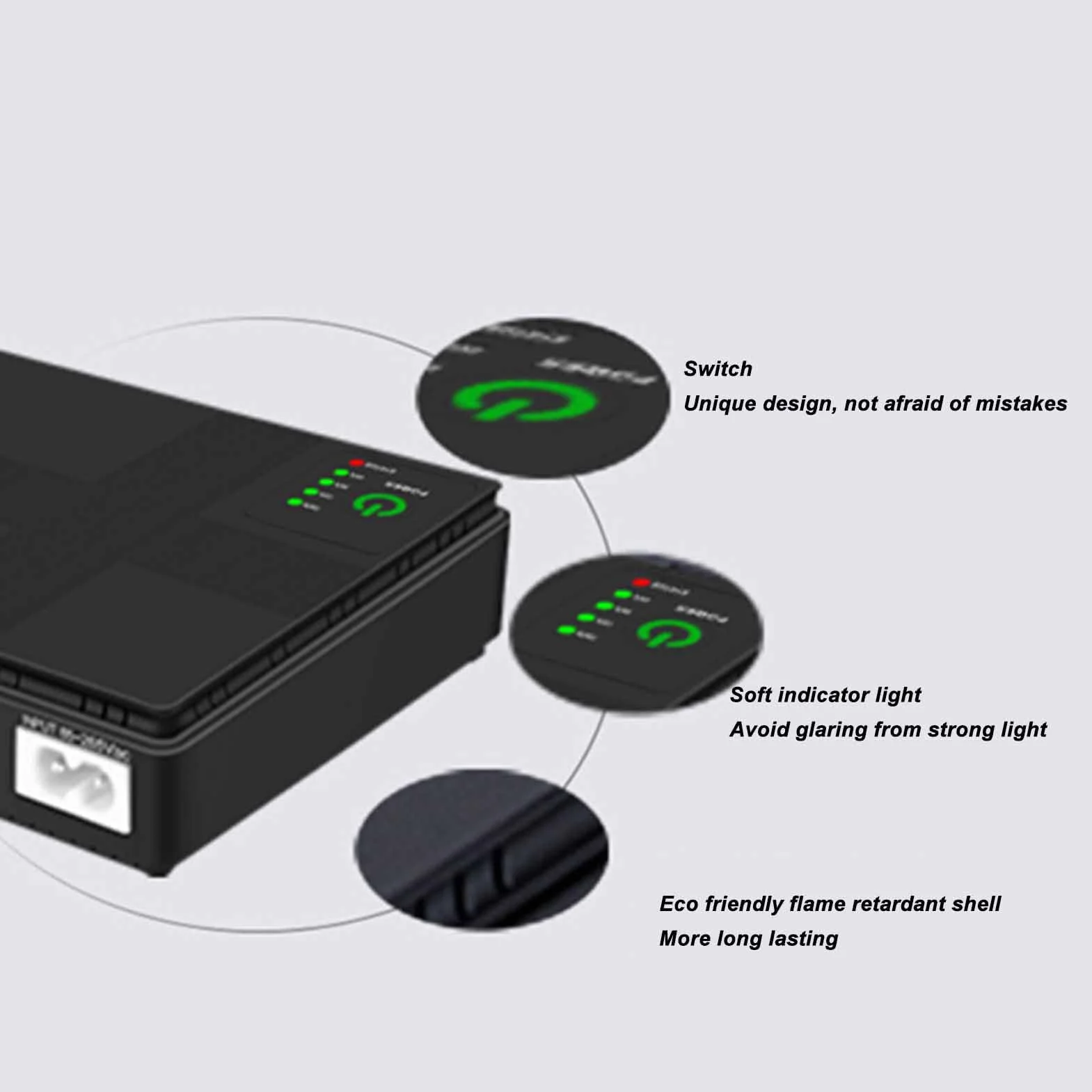 Zasilanie Akumulatorowe Mini UPS, Zasilacz Awaryjny Mini UPS 10400 MAh z Wejściem DC/wyjście USB 5 V DC 5V/9V/12V 2A Akumulator Zapasowy do Routera, Modemu, Kamery Bezpieczeństwa