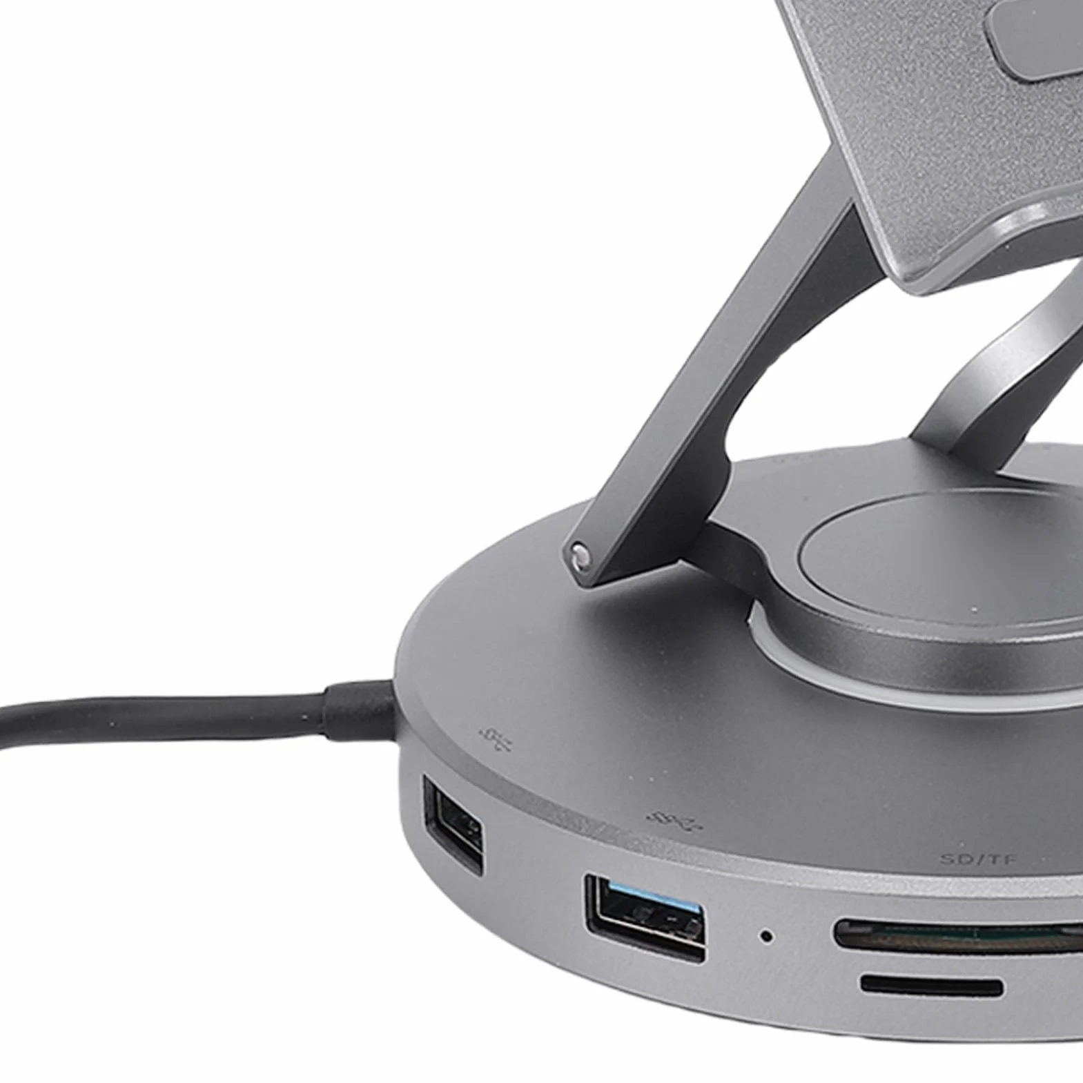 Tosuny Regulowana Stacja Dokująca do Tabletu 10 W 1 |Podstawa Koncentratora USB C z Obrotem 360° o Mocy 100 W i Czytnikiem Kart USB 3.0, Gniazdem 3,5 Mm