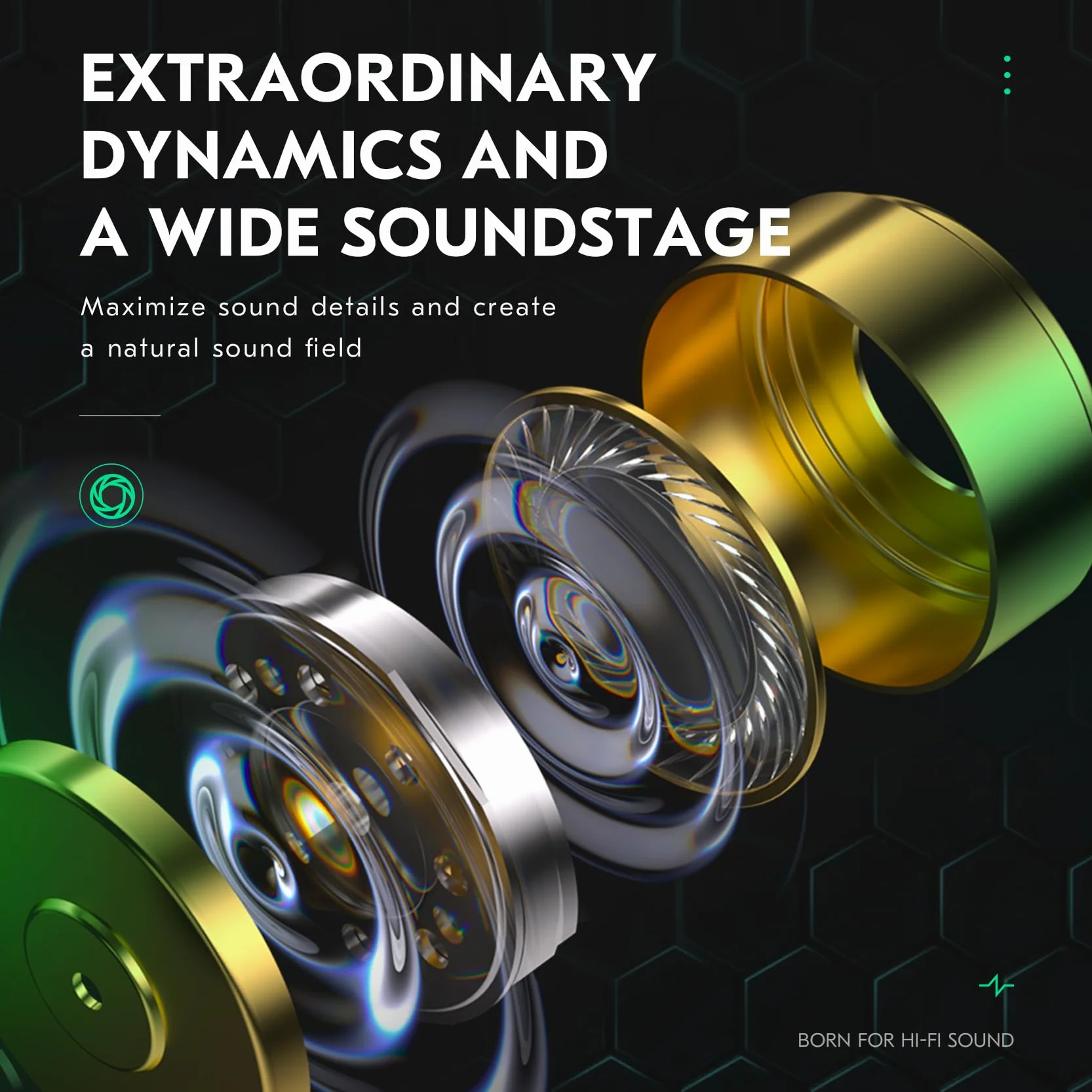 Yinyoo CCZ Harmony BC01 Pro słuchawki douszne, 1DD 1BA hybrydowy sterownik Hifi słuchawki, trójczęstotliwościowa równowaga przewodowe IEM, dźwięk stereo przewodowe słuchawki douszne z wtyczką 3,5 mm