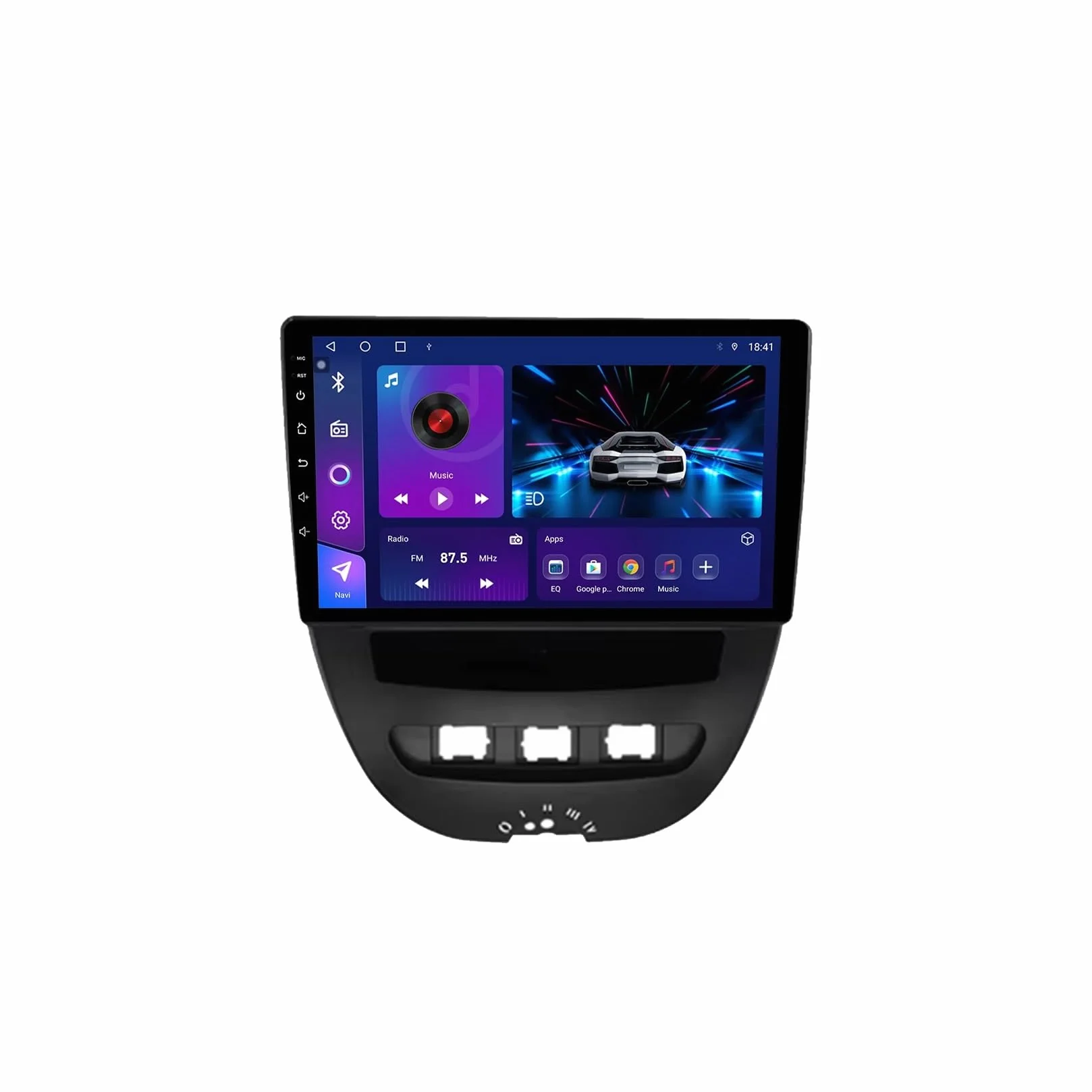 Radio samochodowe Android 15 2 DIN z 10-calowym ekranem dotykowym do Toyoty Aygo 2005-2014 z kamerą cofania/Carplay/BT/FM/GPS/USB/WIFI/sterowaniem z kierownicy/audio samochodowe (EP40 4+32G)