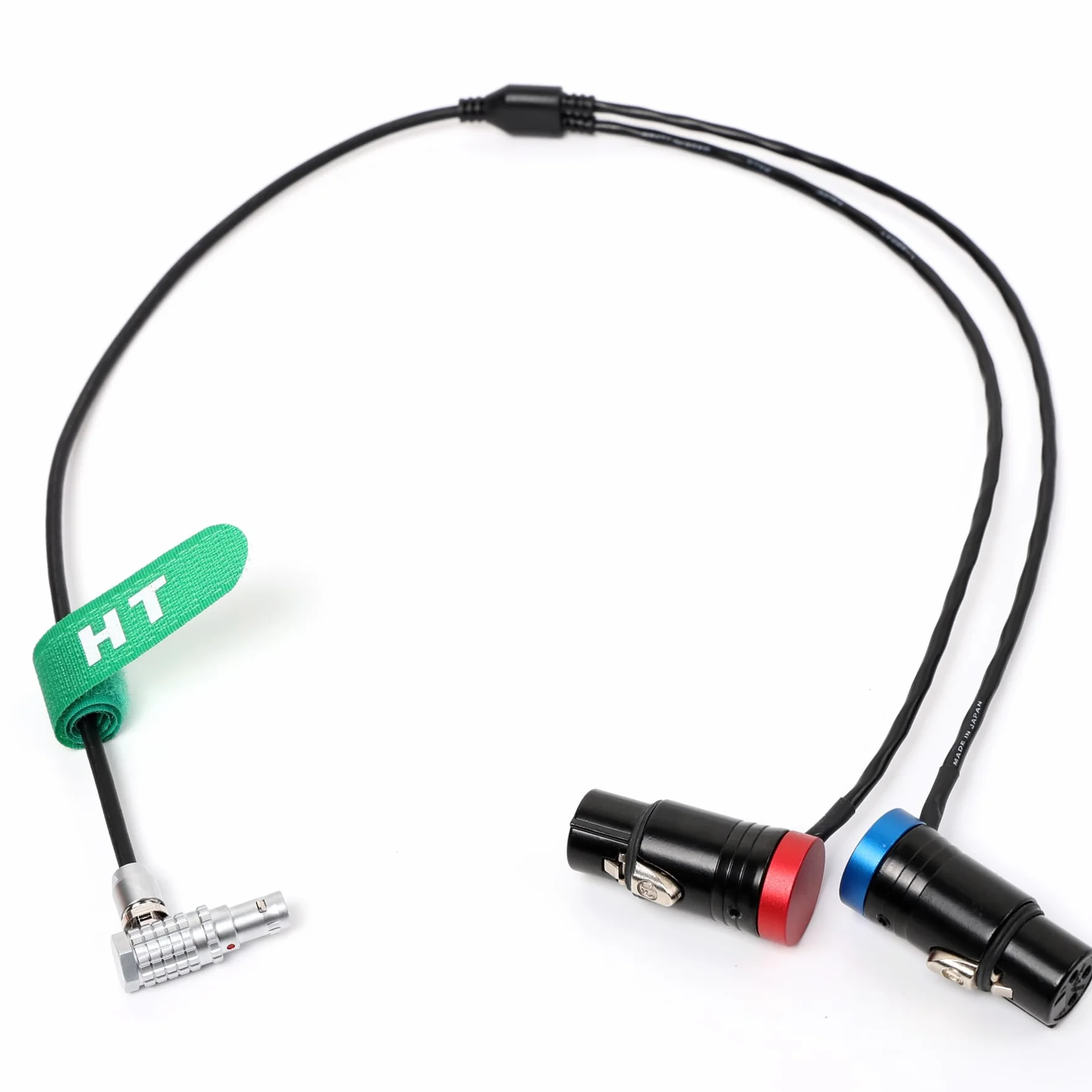 HangTon Kabel audio do kamery ARRI Alexa 35, mini LF, przedwzmacniacz, urządzenia dźwiękowe, rejestrator, kątowy lemo-type 6-pinowy do podwójnego niskoprofilowego XLR 3-pinowy żeński, 60 cm