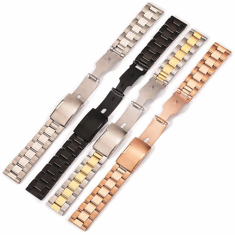 Oglądaj paski 26 mm 24 mm 22 mm 20 mm 18 mm 18 mm stal ze stali nierdzewnej klasyczny metalowy opaska dla inteligentnych pasków kobiety