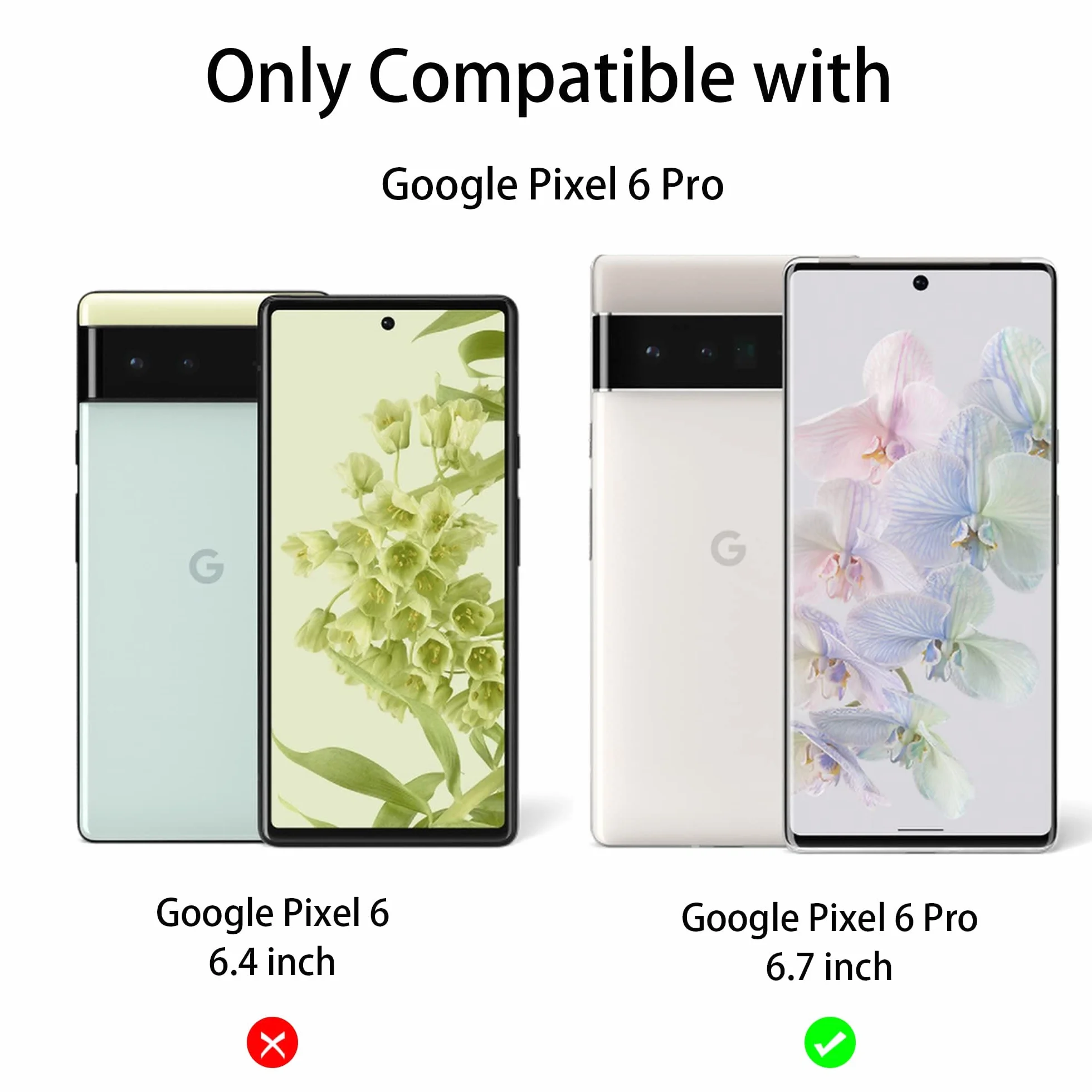 [Kompatybilne z odciskami palców] 2-pak hartowanego szkła 3D do Google Pixel 6 Pro ochraniacz ekranu + 2-pak osłony obiektywu aparatu, odblokowanie odcisków palców] [odporne na zarysowania] [praca z etui]