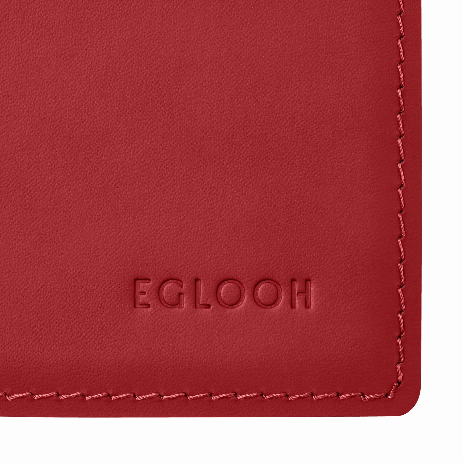 Eglooh - Mercurio - podkładka pod mysz ze skóry Ferrari czerwona cm 25x20 - podkładka pod mysz na biurko i do biura, ręcznie wykonane szwy i antypoślizgowa podłoga - Made in Italy