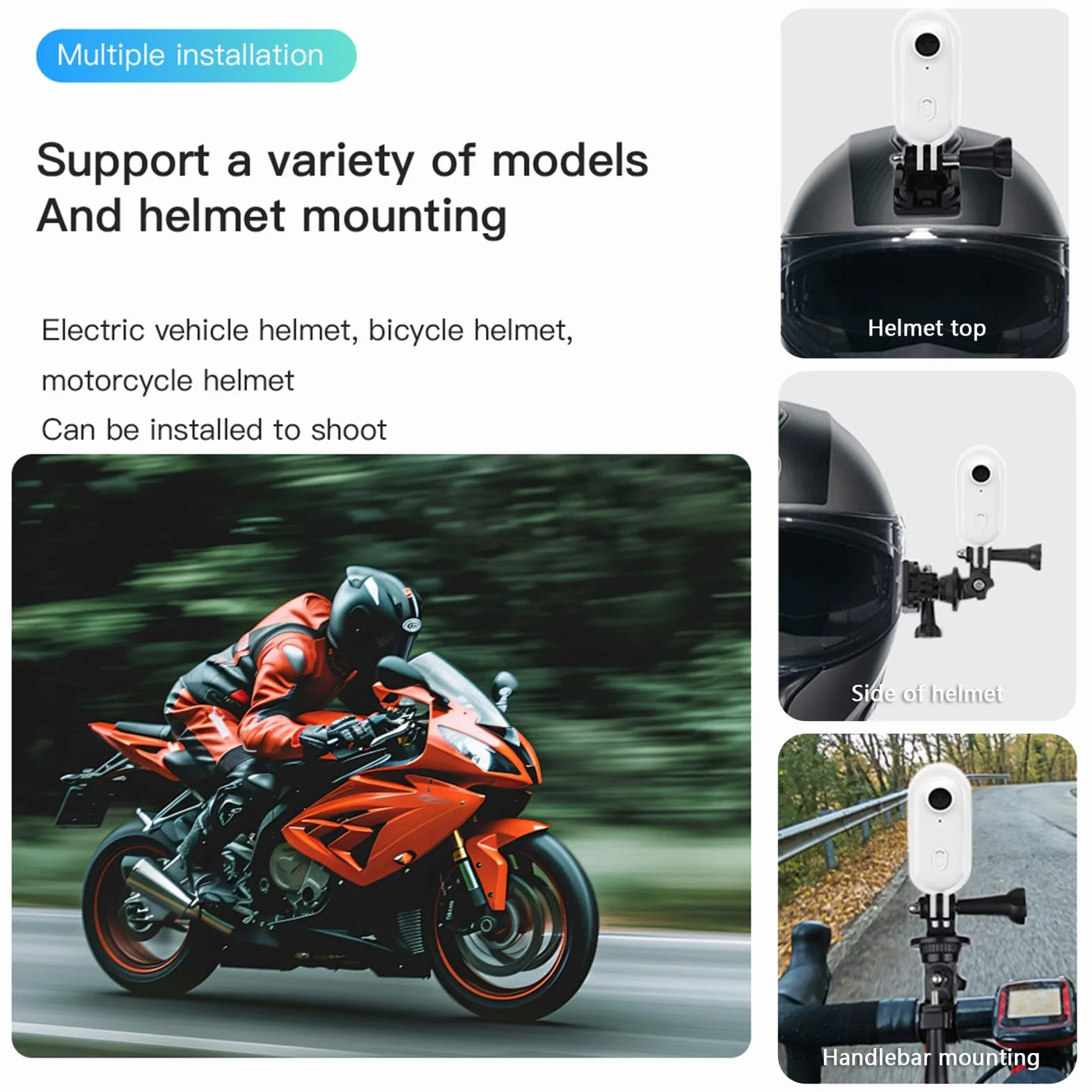 Andoer Mini kamera sportowa 1080p, mała kamera sportowa WiFi, szerokokątny obiektyw 120°, wbudowana bateria z przewodem magnetycznym, klips tylny, wodoszczelna obudowa, akcesoria do montażu kart TF 32