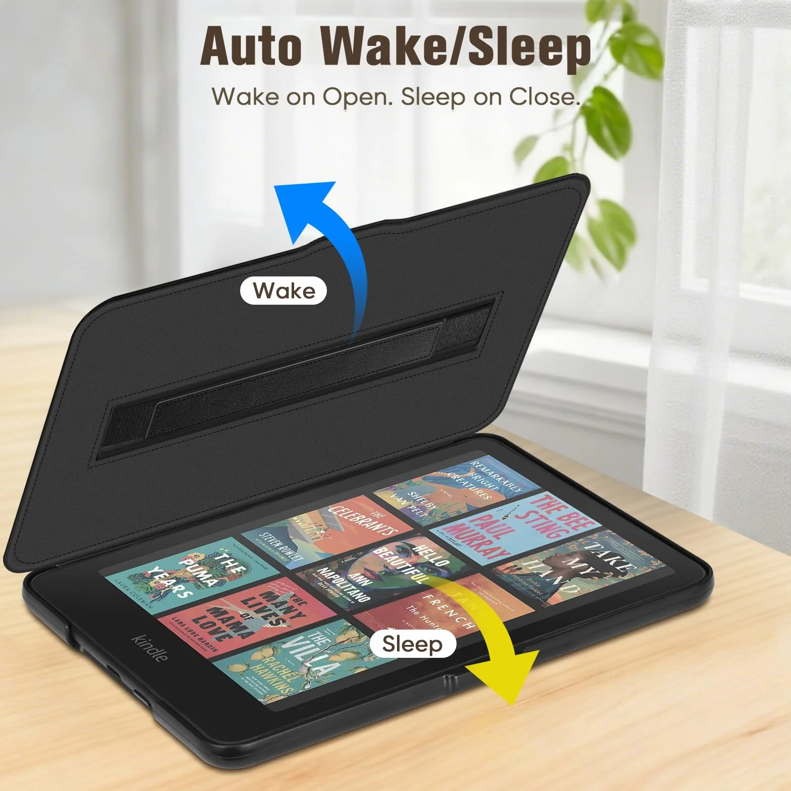 Fintie Etui z paskiem na rękę do Kindle Paperwhite (12. generacji) i Kindle Colorsoft/Paperwhite Signature Edition 2025/2024, lekkie etui z funkcją Auto Sleep/Wake, czarne
