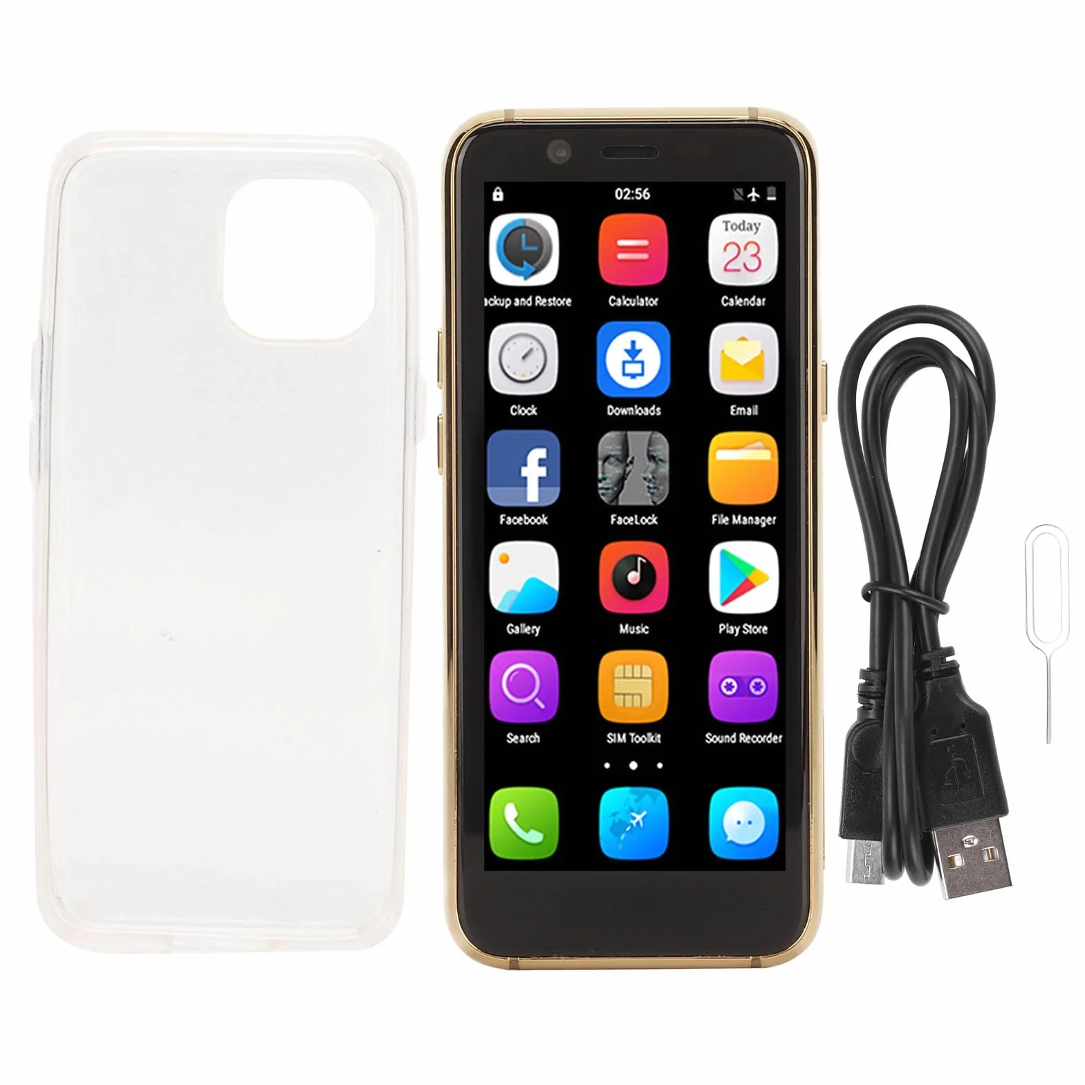 BROLEO Mini Smartfon, 3 GB 32 GB 8 MP rozpoznawanie twarzy na podczerwień mały telefon oszczędzający miejsce do sesji zdjęciowej (#3)