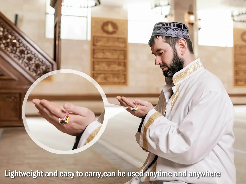 Anlising Tasbih licznik Smart Ring, cyfrowy elektroniczny licznik kółek, muzułmański licznik Tasbeeh Smart Counter, inteligentny licznik pierścieni Tasbih, islamski licznik pierścieni, Tasbeeh Smart