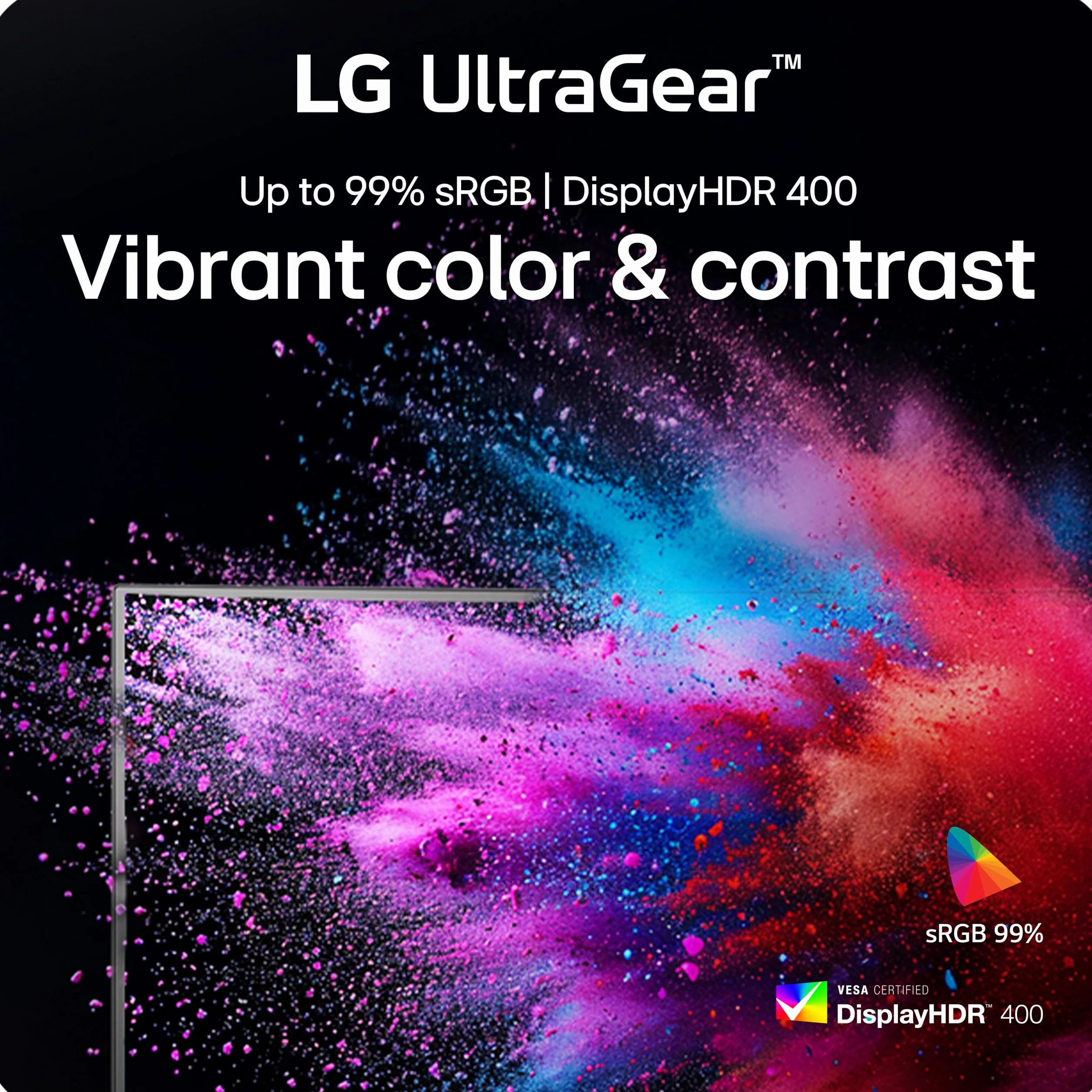 LG 27G610A-B Ultragear QHD 27 cali (2560 x 1440) monitor do gier IPS, 200 Hz, 1 ms, AMD FreeSync Premium, VESA DisplayHDR 400, HDMI, DisplayPort, pochylany, wysoki, obrotowy stojak, czarny