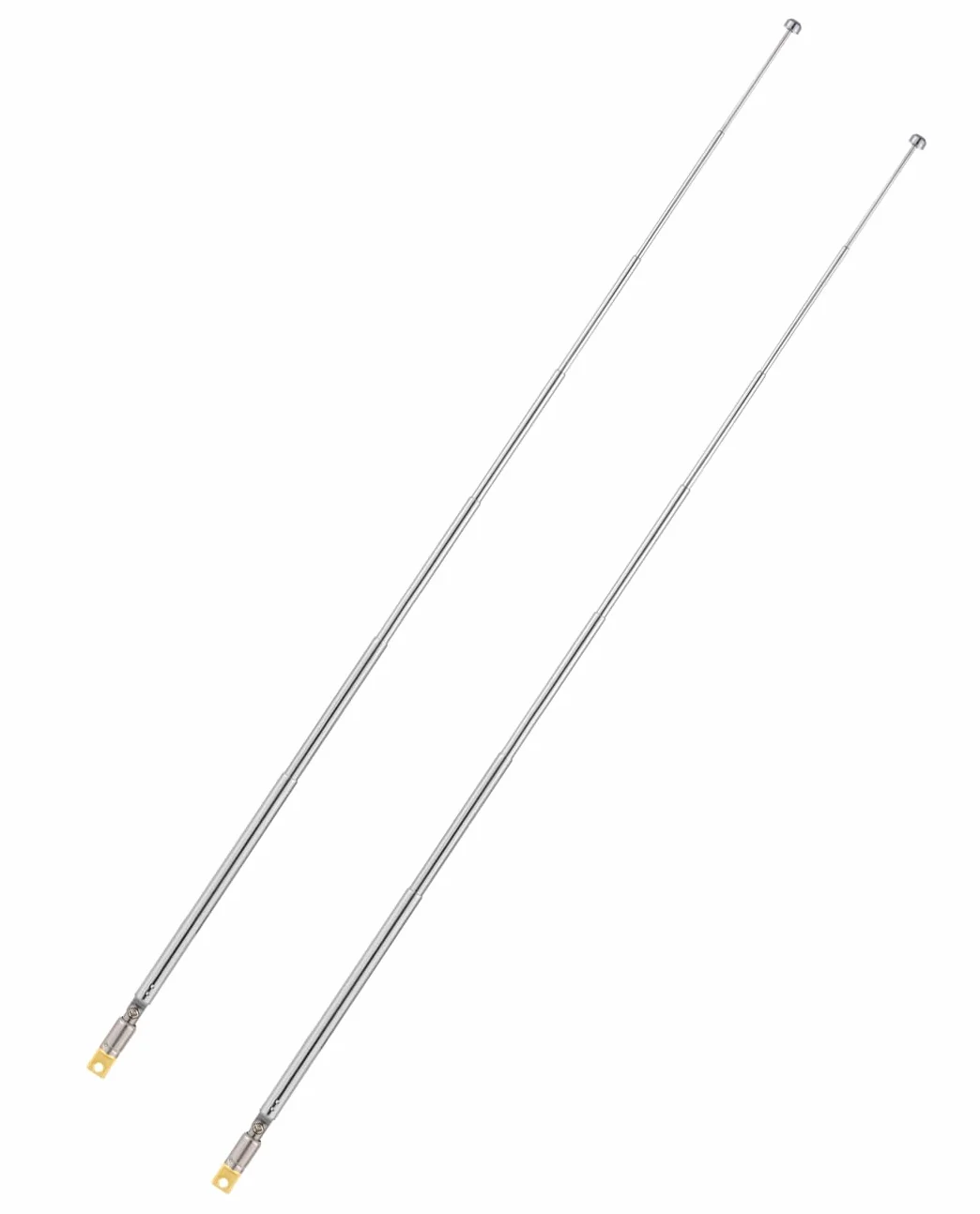 2 szt. antena teleskopowa FM antena radiowa DAB 7 sekcji przenośna antena radiowa FM 57,5 cm/22,6 cala do odbioru TV FM/VHF/UHF stereo DVB-T