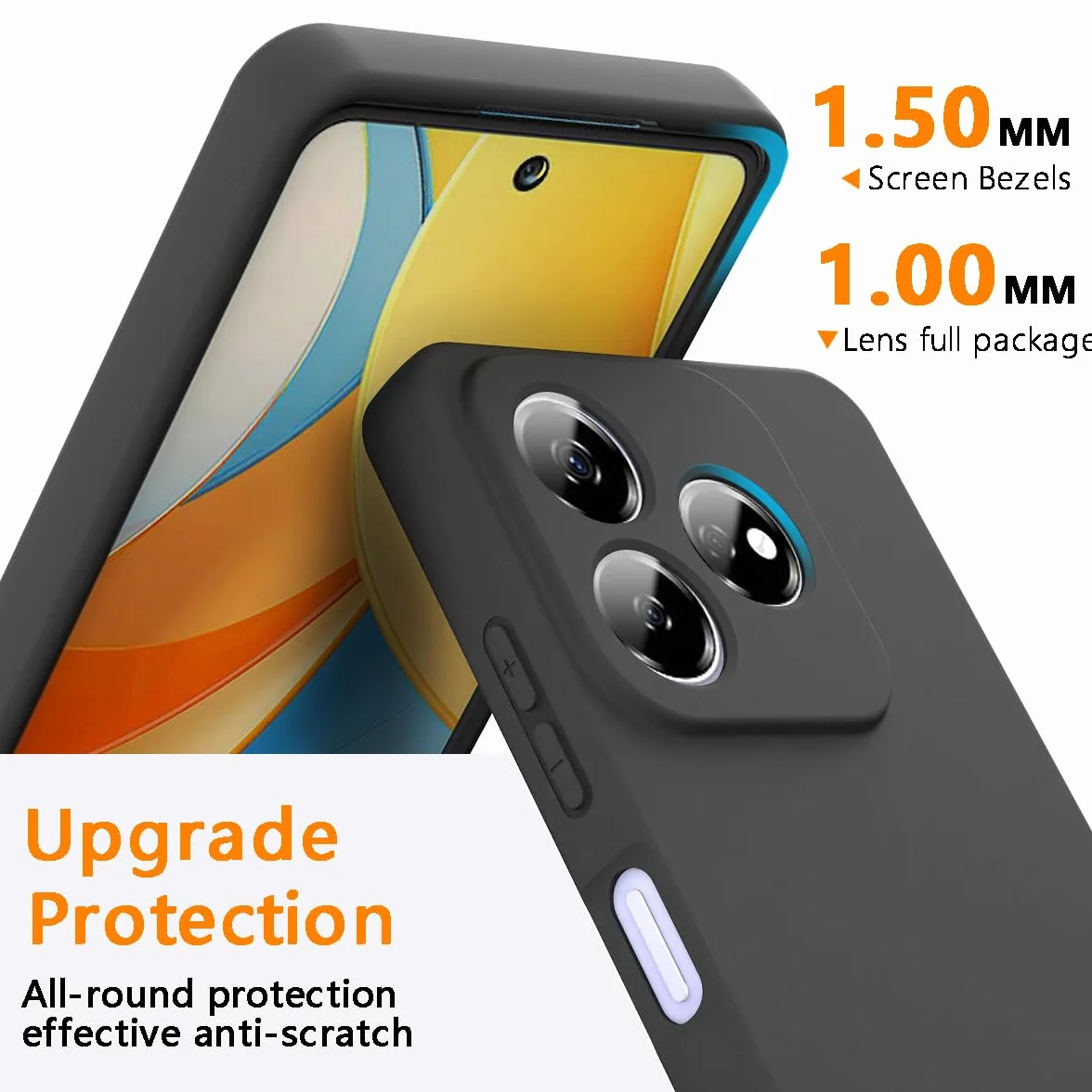 Etui Bumper do Motorola Edge 60 Pro/Moto Edge 60 Pro, pokrowiec ochronny przeciw odciskom palców, odporny na wstrząsy miękki pokrowiec na telefon odporny na wstrząsy i łatwy do czyszczenia