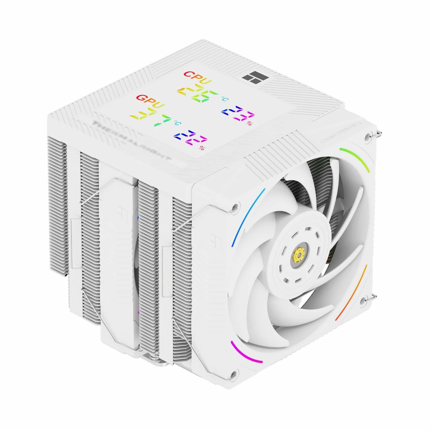 TR-Thermalright Phantom Spirit 120 Digital Snow CPU Chłodnica, podwójna wieża z 7 rurami cieplnymi, podwójny wentylator PWM-2150RPM, cyfrowa płyta z ekranem na górze, dla AM5/AM4, Intel lga1851/1700