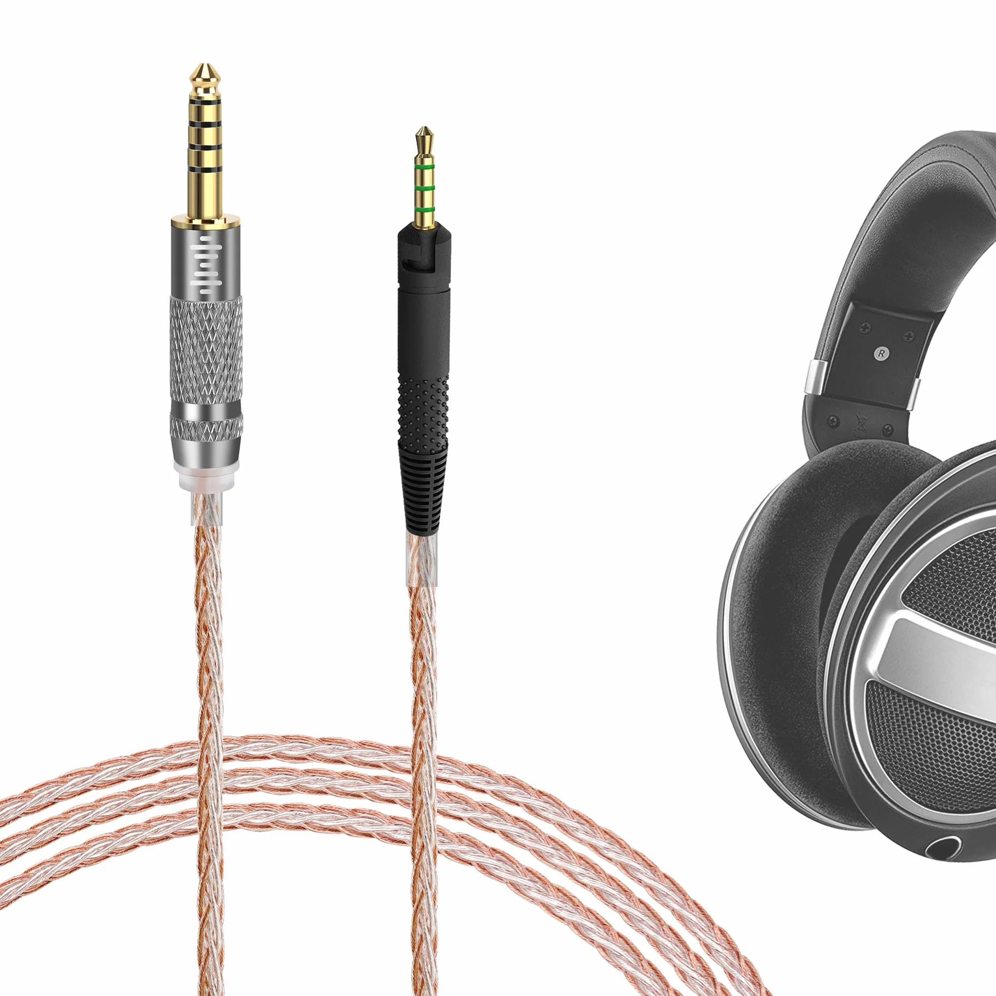 GEEKRIA Apollo Zastępczy kabel audio 4,4 mm, kompatybilny z Sennheiser HD599, HD620S, HD598, HD505, HD550, słuchawki Hi-Res Audiophile HiFi, kabel modernizacyjny (1,2 m)