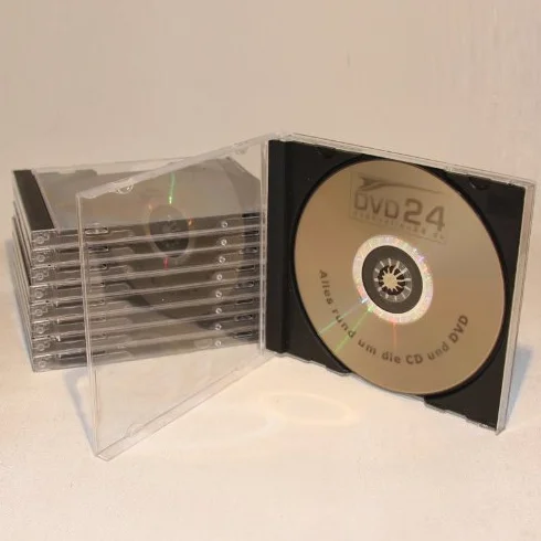 Etui CD Jewel Case proste na 1 płytę z tacą noir-lot-100