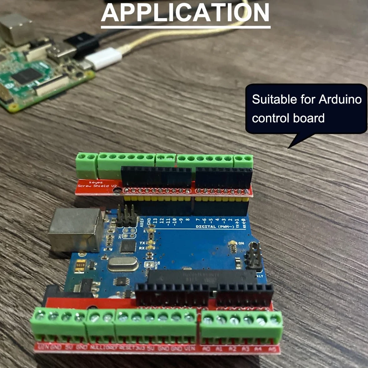 Screw Shield V2 karta rozszerzeń, stabilna płyta PCB, stabilna (podwójne wsparcie), kompatybilna z Arduino R3 Top (2 sztuki)