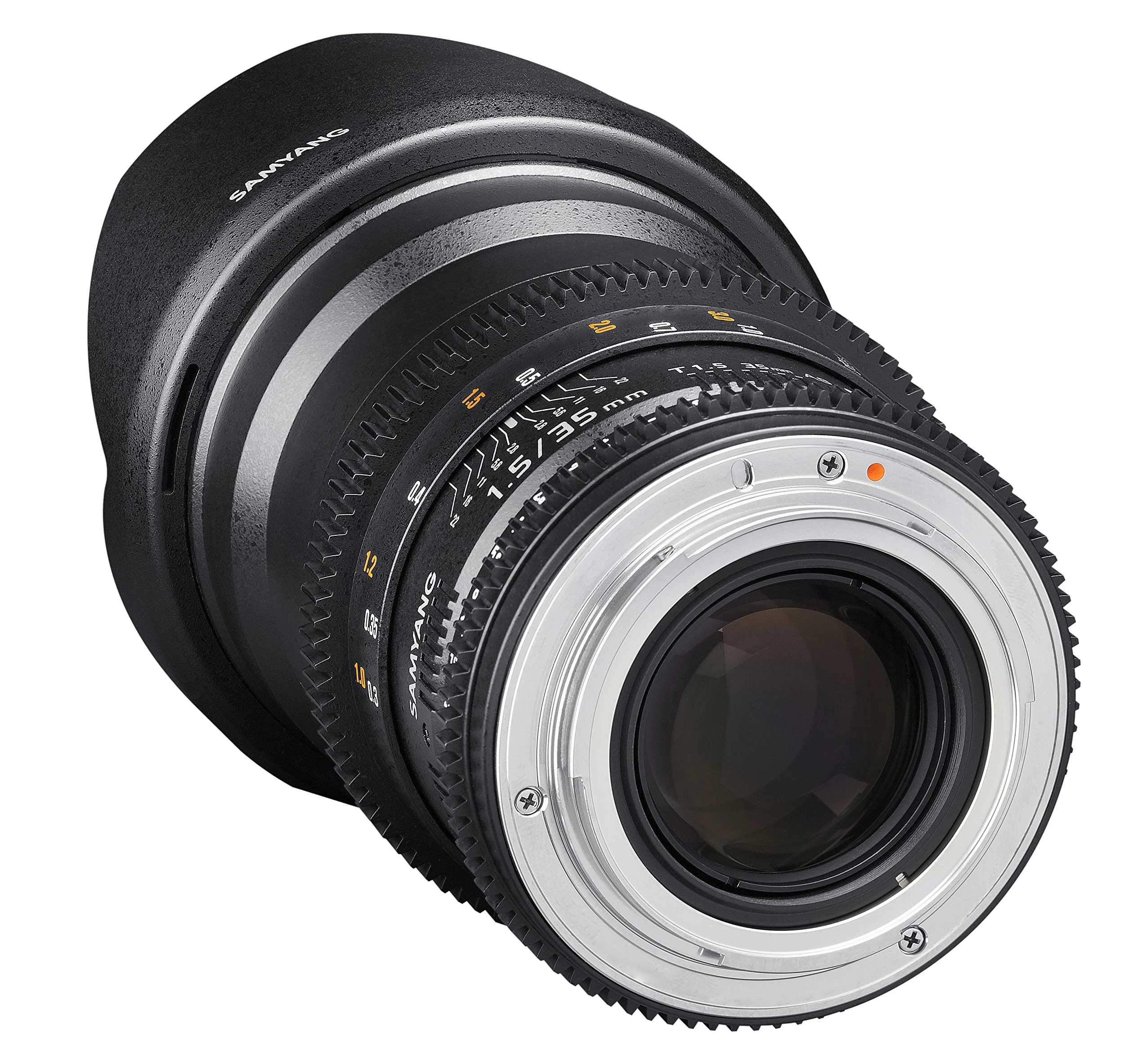 SAMYANG 7809 35/1,5 obiektyw wideo DSLR II Nikon F, ręczna regulacja ostrości, obiektyw wideo 0,8 koła zębatego, obiektyw szerokokątny, czarny