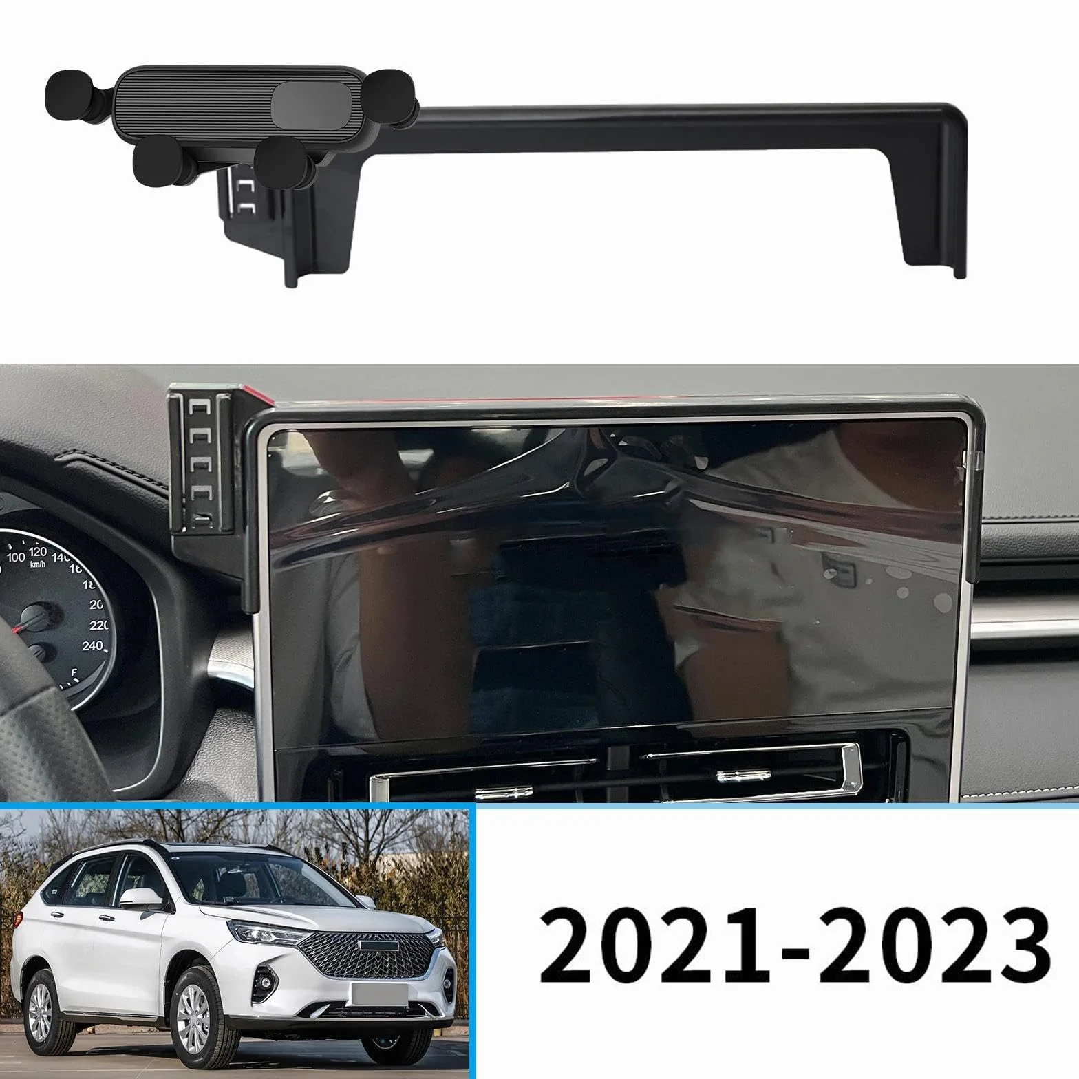 Uchwyt Samochodowy na Telefon dla Haval M6 Plus 2021-2023, uchwyt samochodowy na telefon komórkowy, ekran, stała podstawa, stojak na nawigację GPS (podstawa i uchwyt 10)