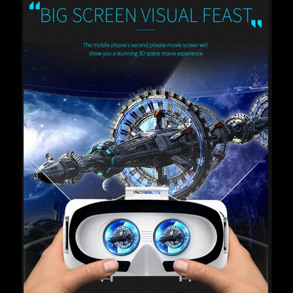 Okulary VR, zestaw słuchawkowy z wirtualnej rzeczywistości, zestawy słuchawkowe VR obsługują Android i IOS, połączenie Bluetooth dla iPhone 13 Pro Max/13 Pro 13/12/11, do Samsung Galaxy S21, Huawei, Xiaomi (Kolor: G, rozmiar: Ios )