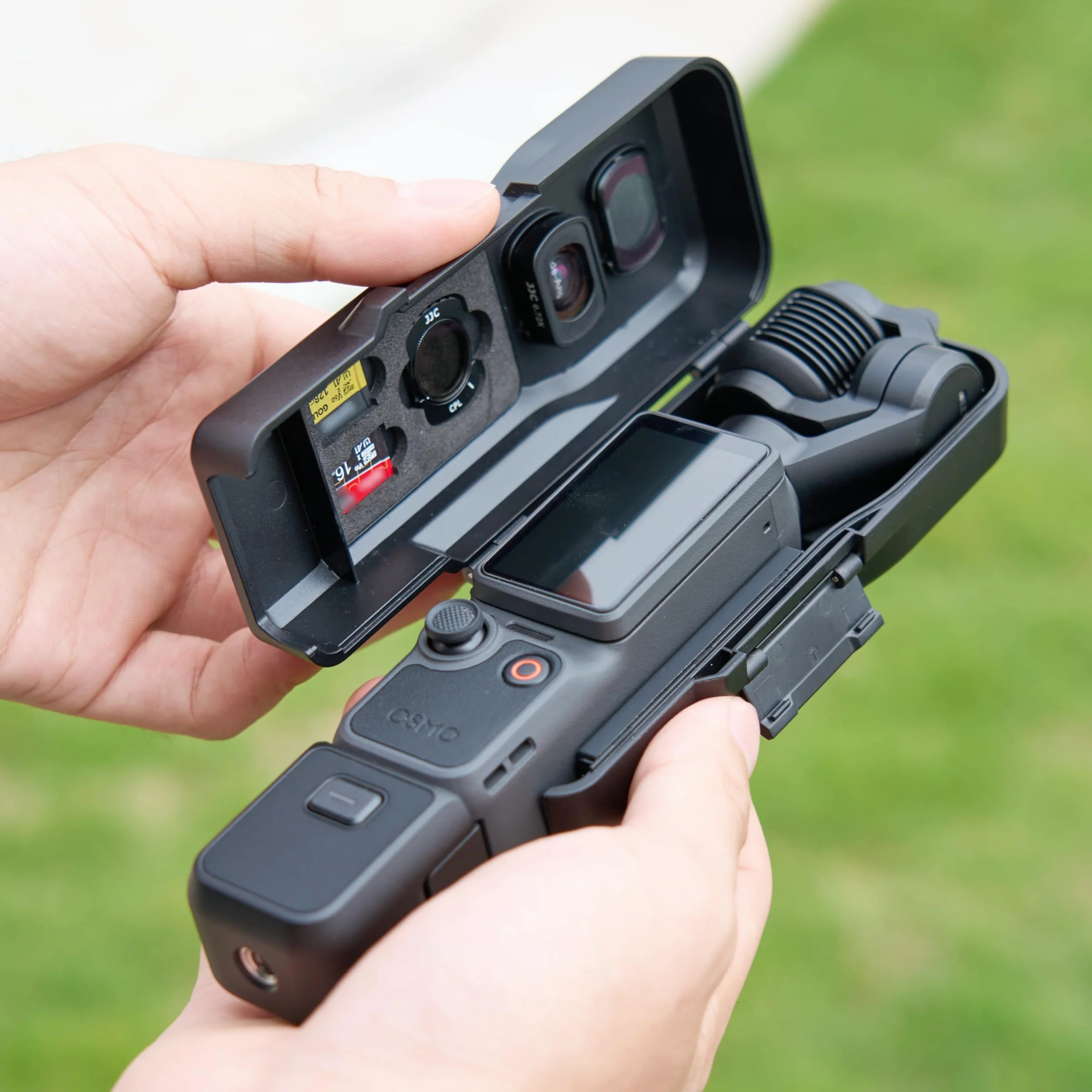 JJC Osmo Pocket 4 3 etui ochronne, twarde pudełko do przechowywania do DJI Osmo Pocket 4 3 i filtra (czarne)