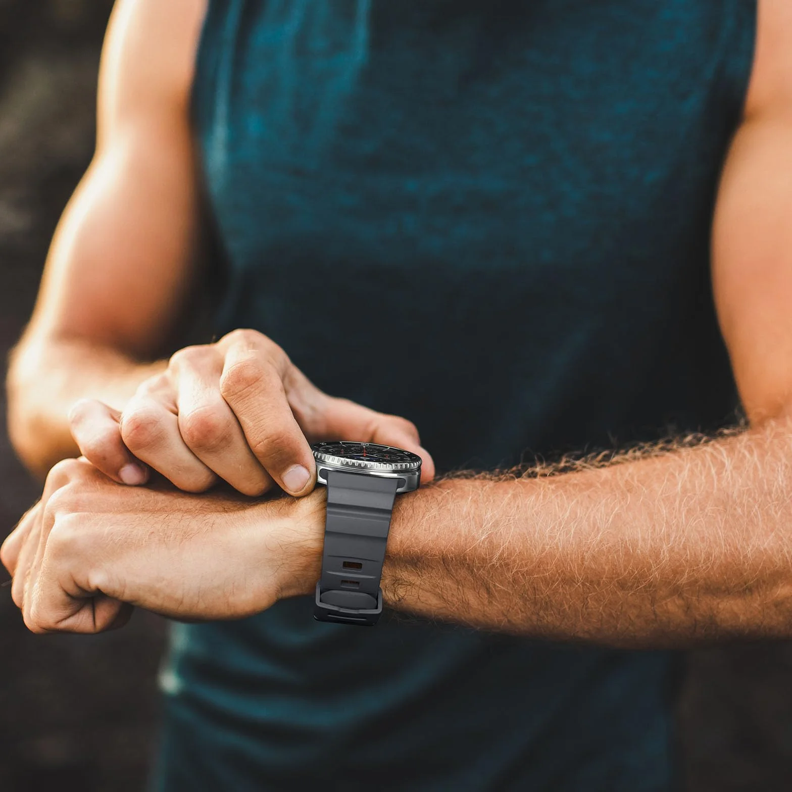 HITZEE Paski sportowe kompatybilne z zegarkiem Samsung Galaxy Watch dla mężczyzn, wodoodporny silikonowy pasek sportowy kompatybilny z Galaxy Watch