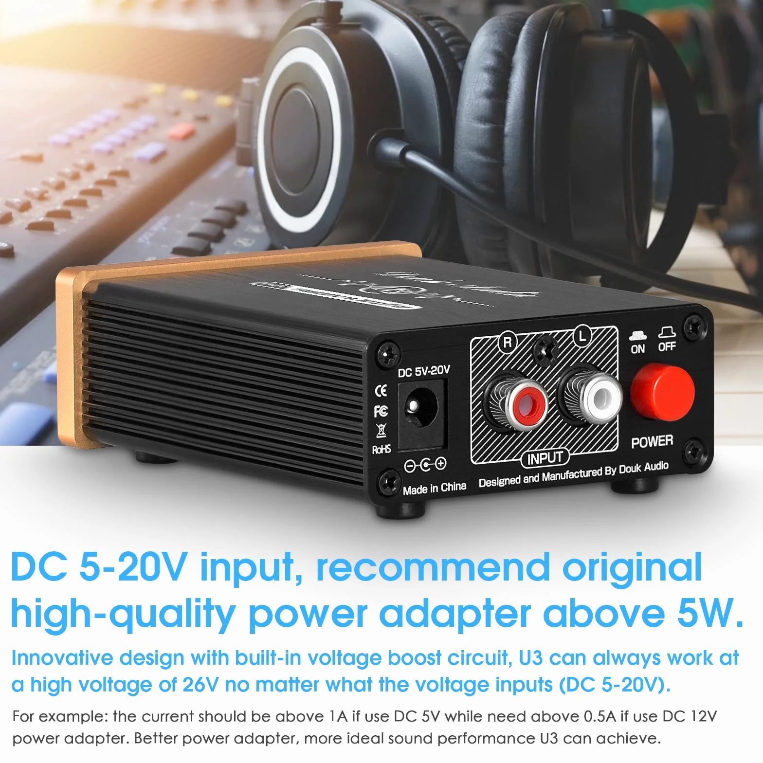 Douk Audio U3 Mini wzmacniacz słuchawkowy stereo Klasa A