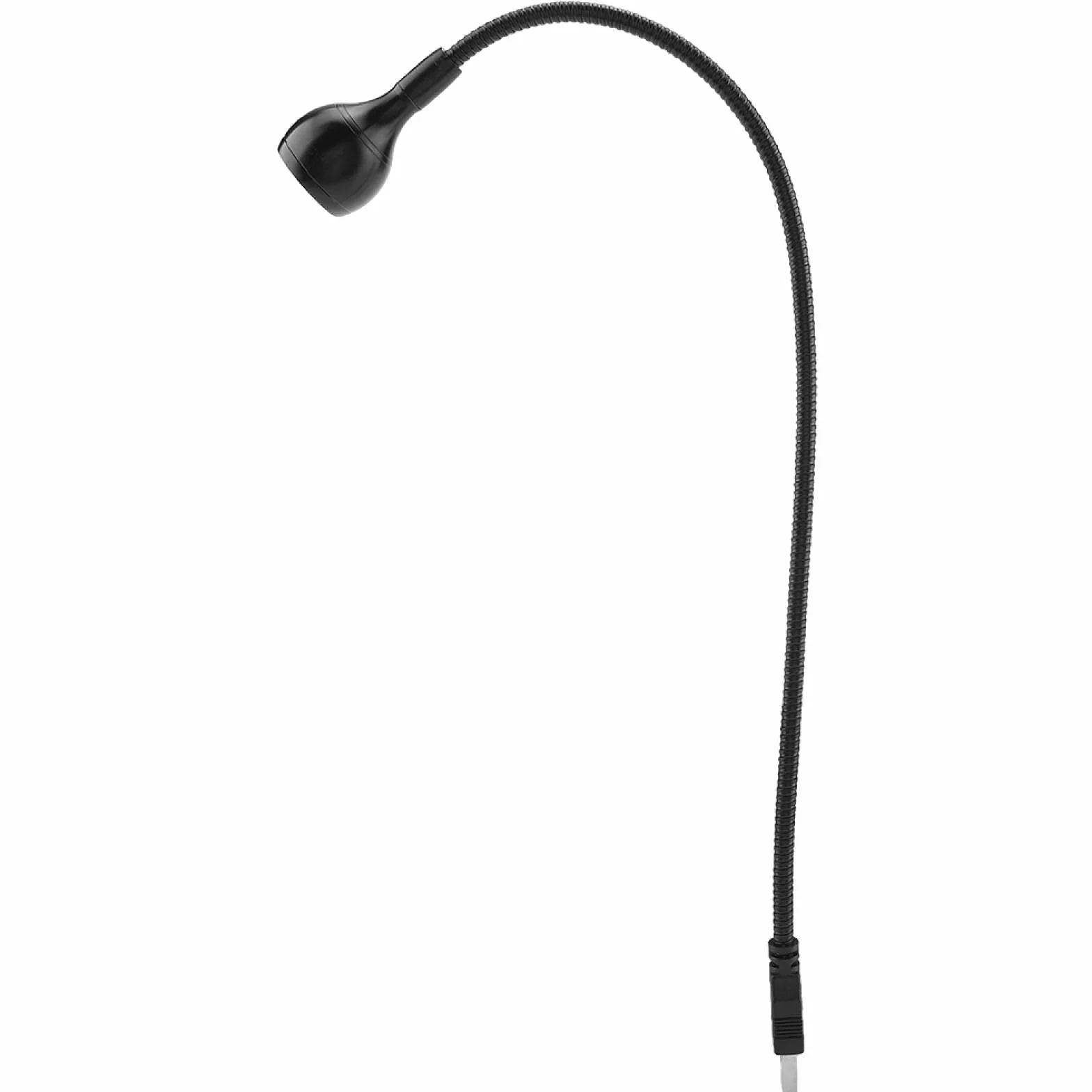 Lampka USB LED z Elastyczną Gęsią Szyją, Przenośna Lampka Biurkowa do Laptopa, PC, MAC, Czarny/Ciepły Biały