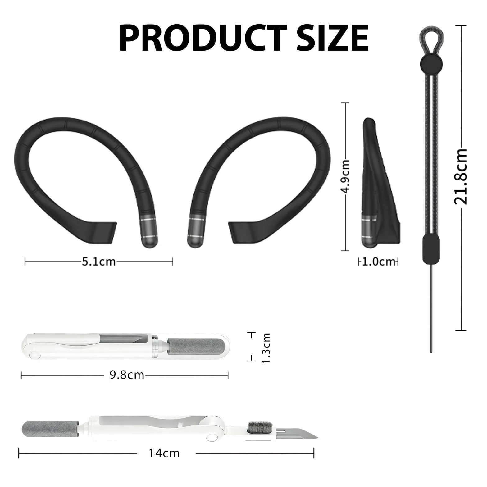 Adhiper Adhiper silikonowe zatyczki do uszu do Samsung Galaxy Buds 3 Pro, słuchawki Buds 3, antywyciekowe, sportowe nauszniki, do słuchawek Galaxy Buds 3 (czarny)
