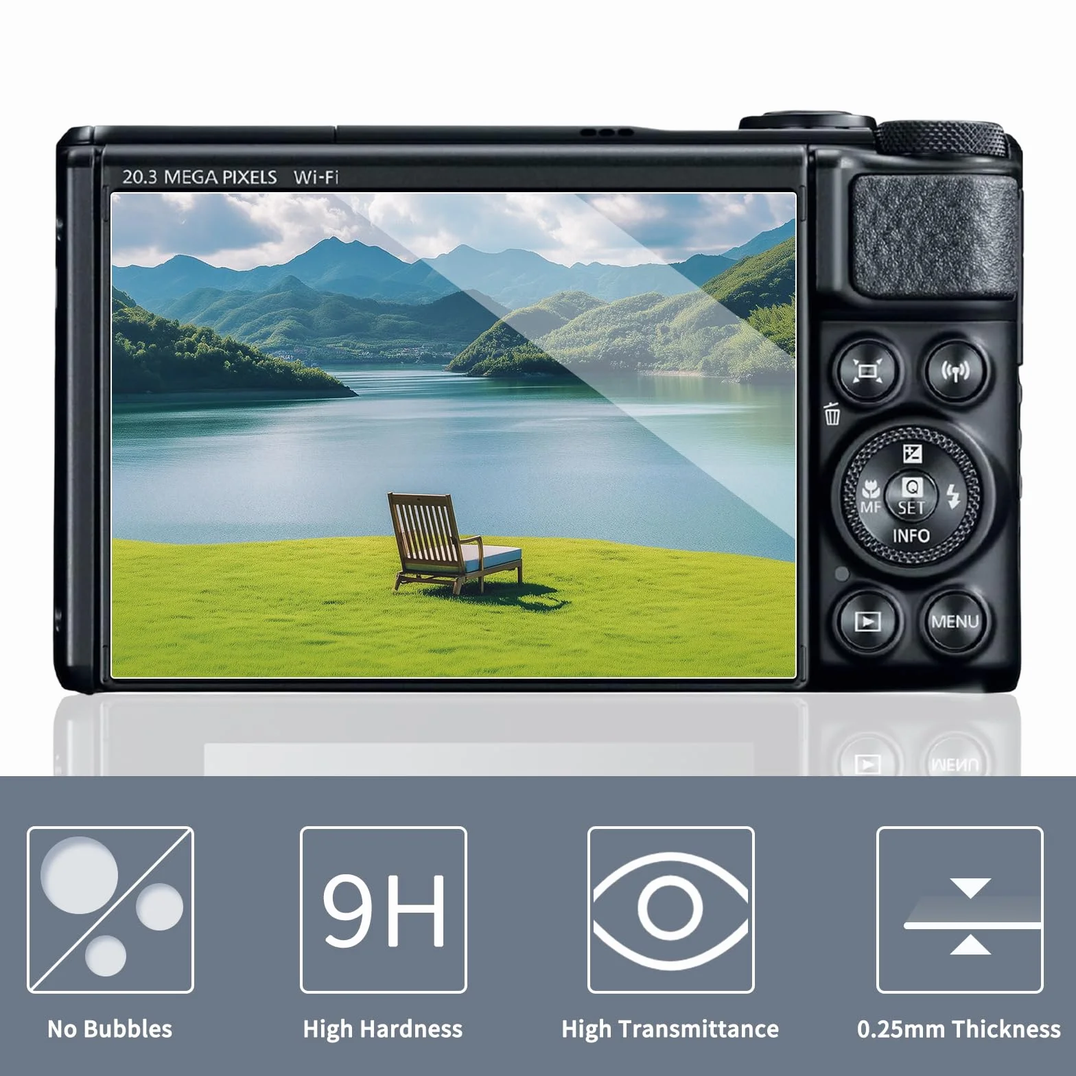 kinokoo Folia ochronna na ekran przeznaczona do aparatu Hasselblad X2D X2D II 100c, grubość 0,25 mm, twardość 9H, szkło hartowane – odporna na zarysowania i odciski palców (3 opakowania)