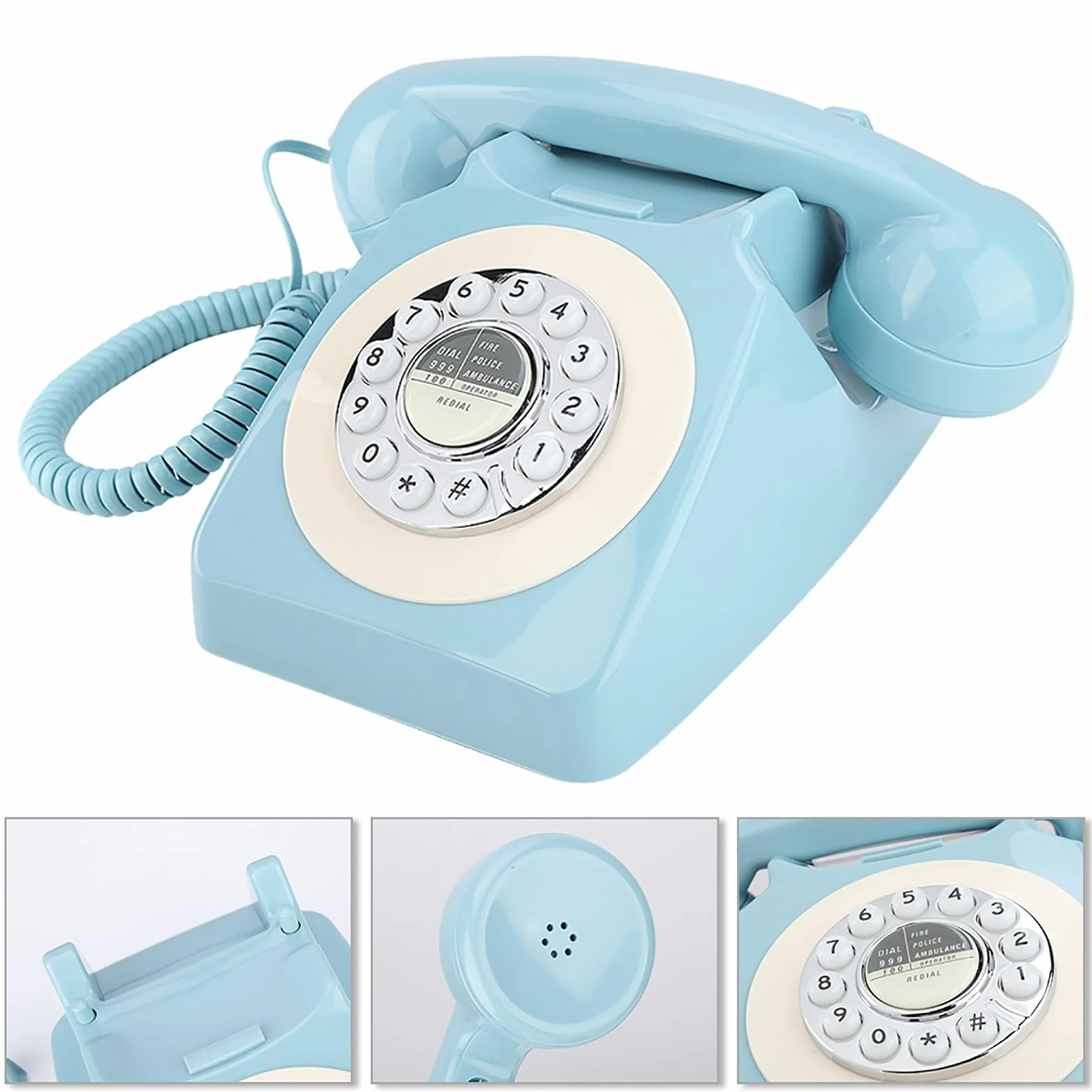 Yinhing Telefon Stacjonarny w Stylu Retro z Designem do Dekoracji Wnętrz Zakłócenia Elektromagnetyczne Zabytkowe Urządzenie Unikalny pomysł dla Kolekcjonerów i Entuzjastów