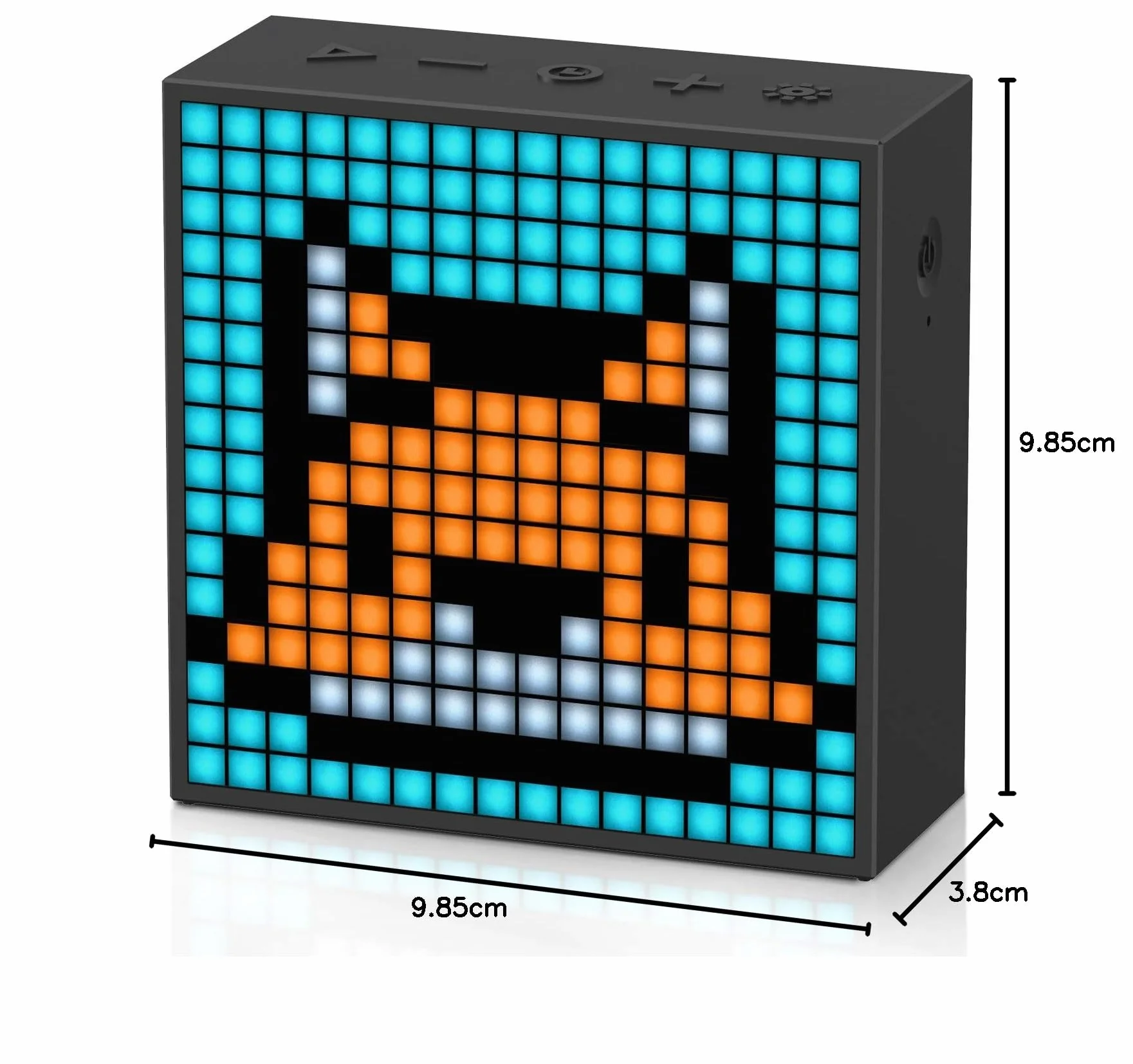 Divoom Timebox evo Pixel Art LED Bluetooth Speaker App Control, inteligentny przenośny głośnik bezprzewodowy z potężnym basem, obsługuje radio z budzikiem, mikrofon (czarny, 1 opakowanie)