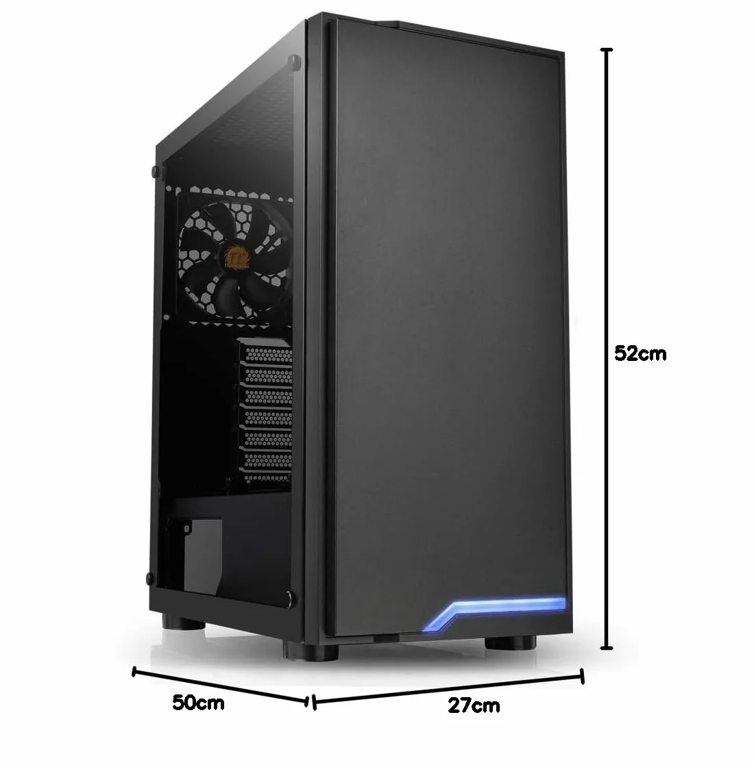 Thermaltake H100 TG ATX Mid Tower PC obudowa | czarna