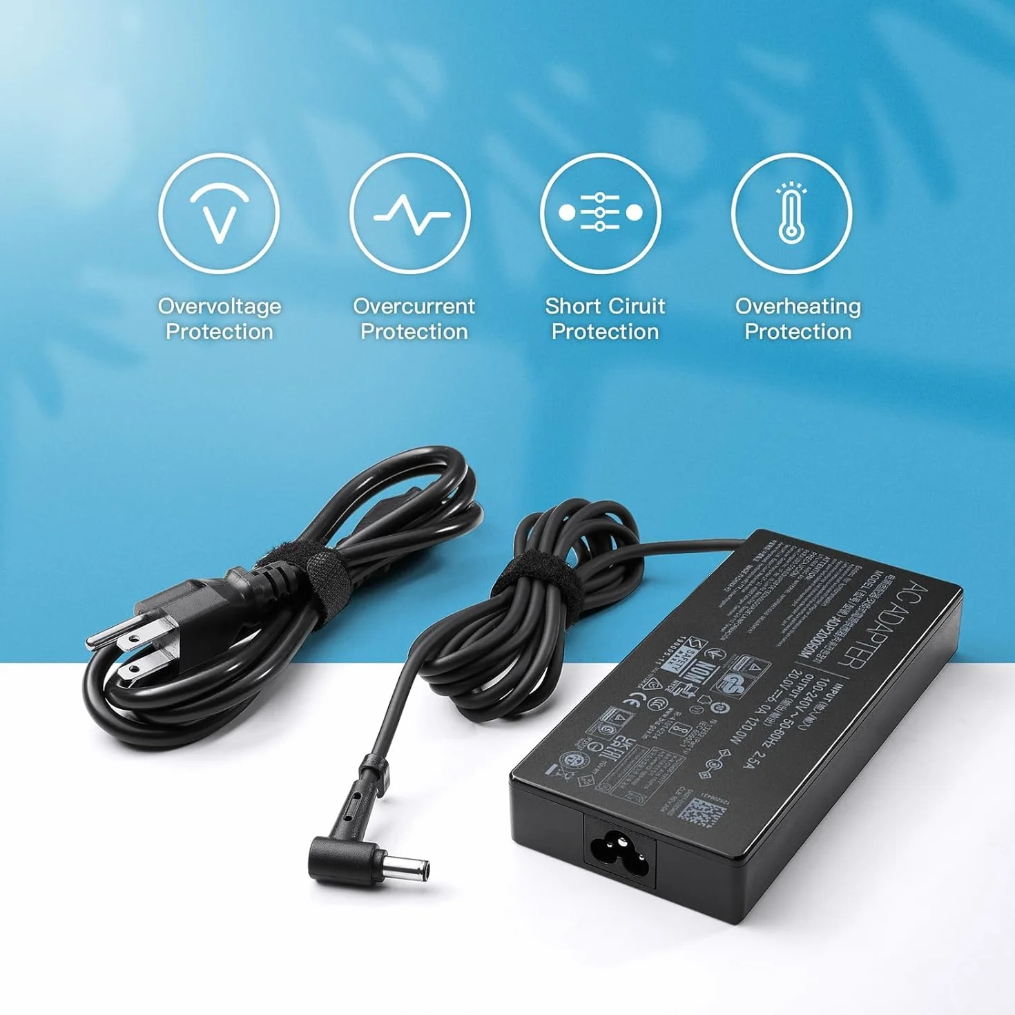 Ładowarka 120 W pasuje do Asus Zenbook Pro 15 Flip Q538E Q528E UX534F Q536F Q537F Q546F Q547F Q506F K570Z K570U, A17-120P2A ADP-120CD B zasilacz sieciowy